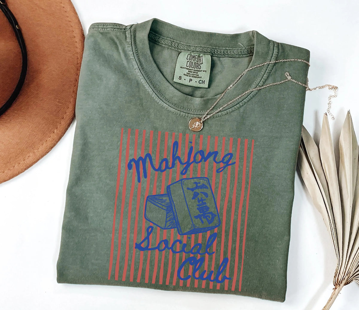 Comfort Colors Mahjong Social Club, Funny Mahjong T-Shirt