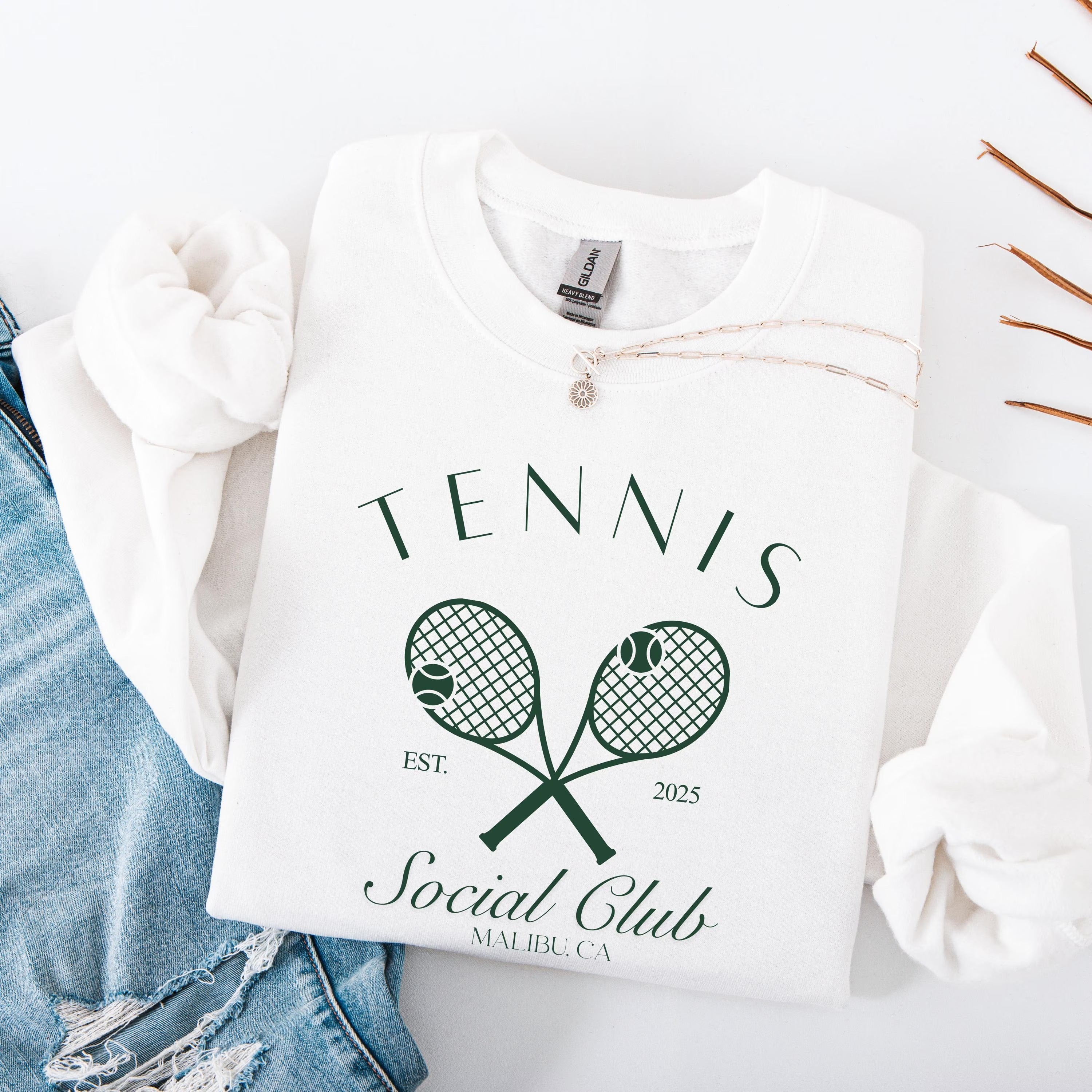 Personalized Tennis Social Club Sweatshirt