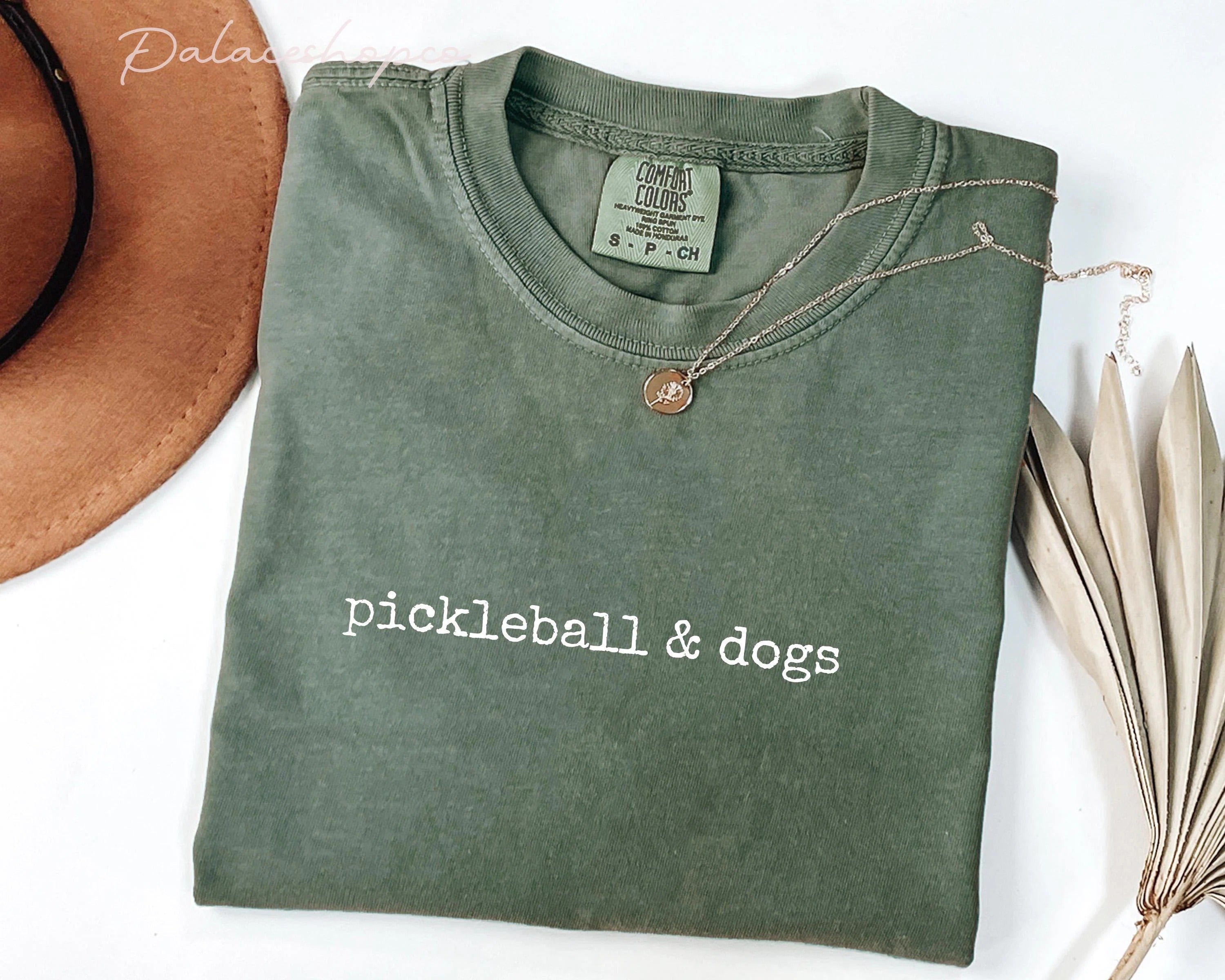 Comfort Colors Pickleball and dogs T-Shirt