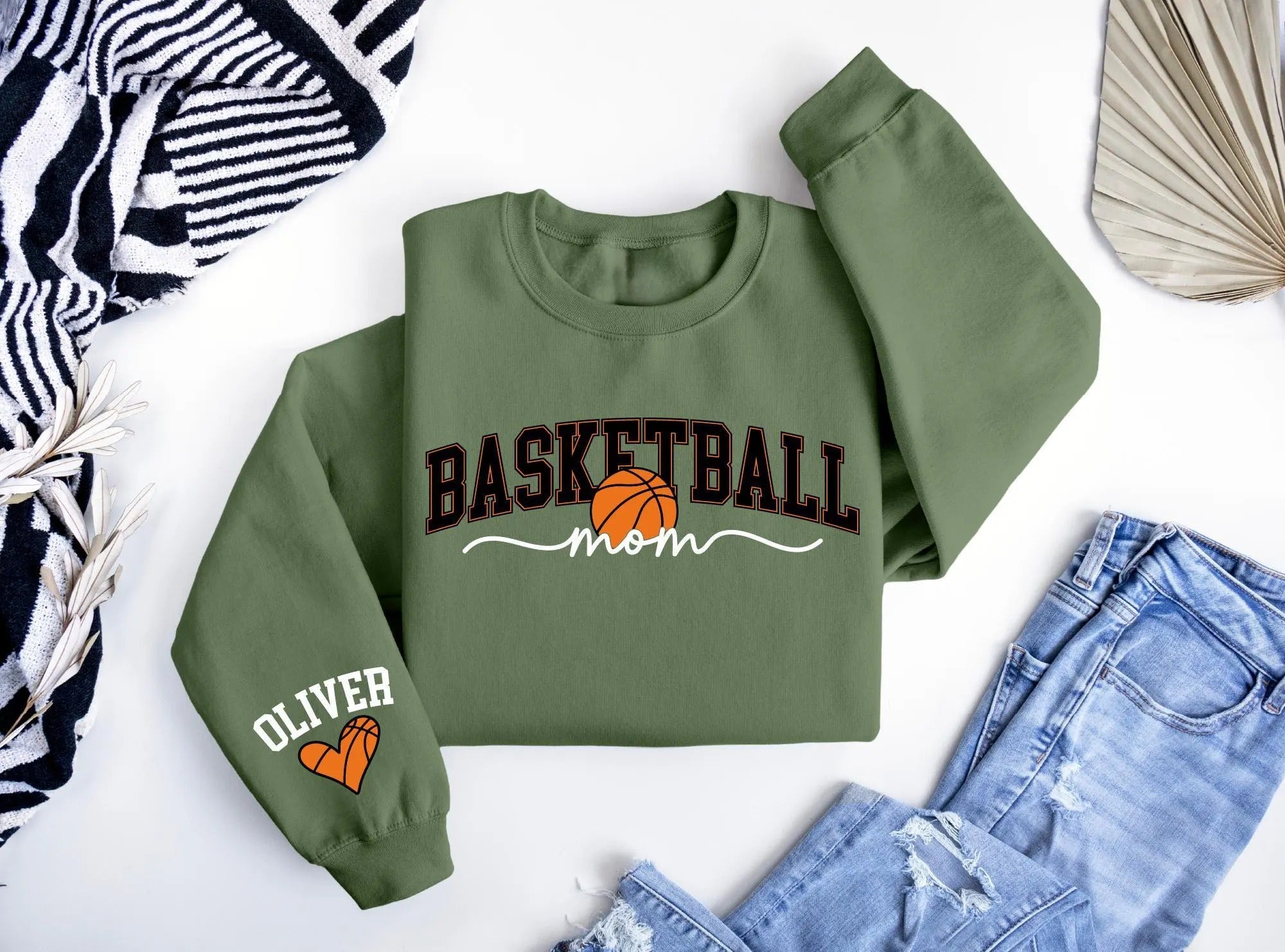 Custom Name Mama Basketball Season Sweatshirt