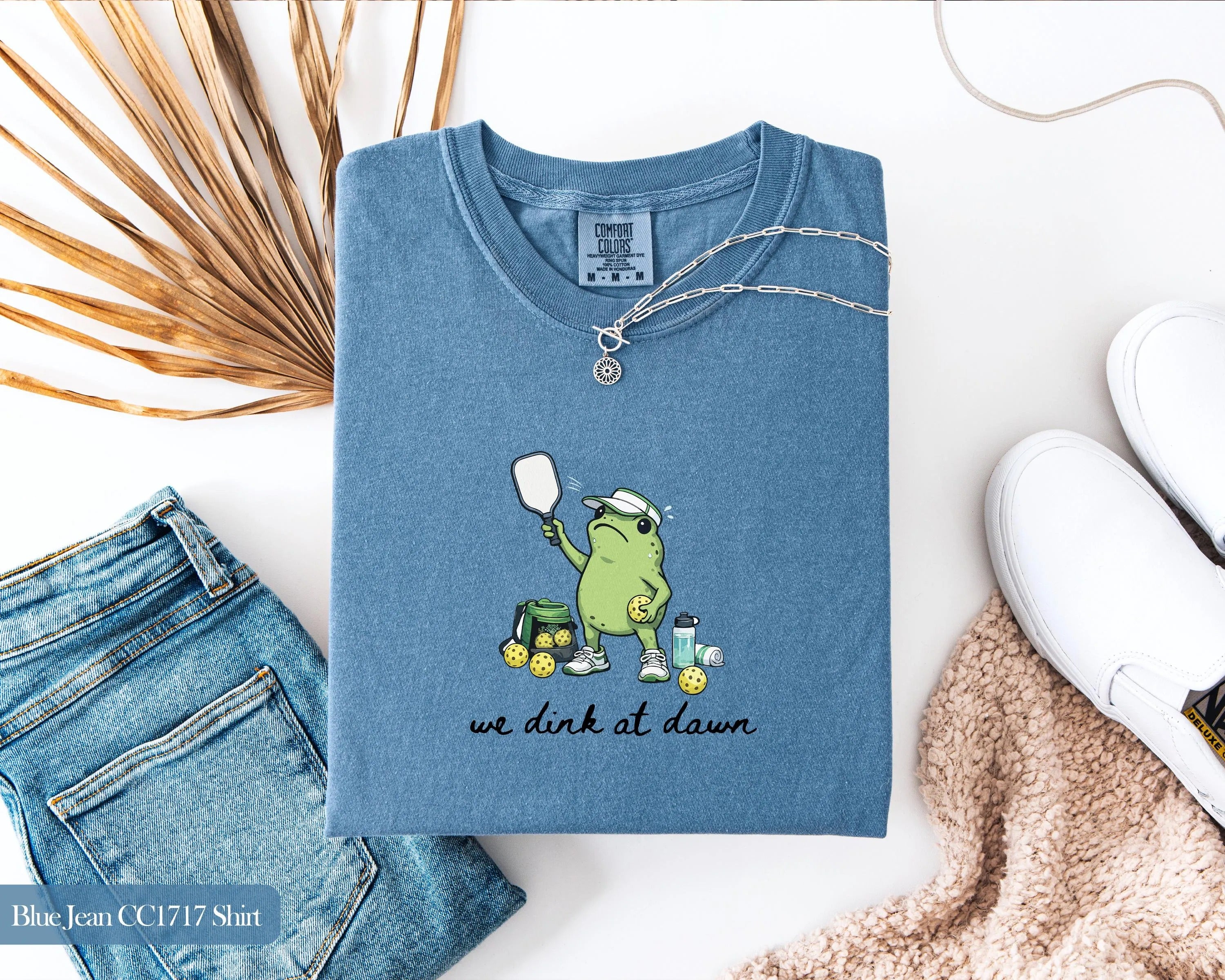 Comfort Colors We Dink At Dawn Frog Tee, Funny Pickleball Lover T-shirt