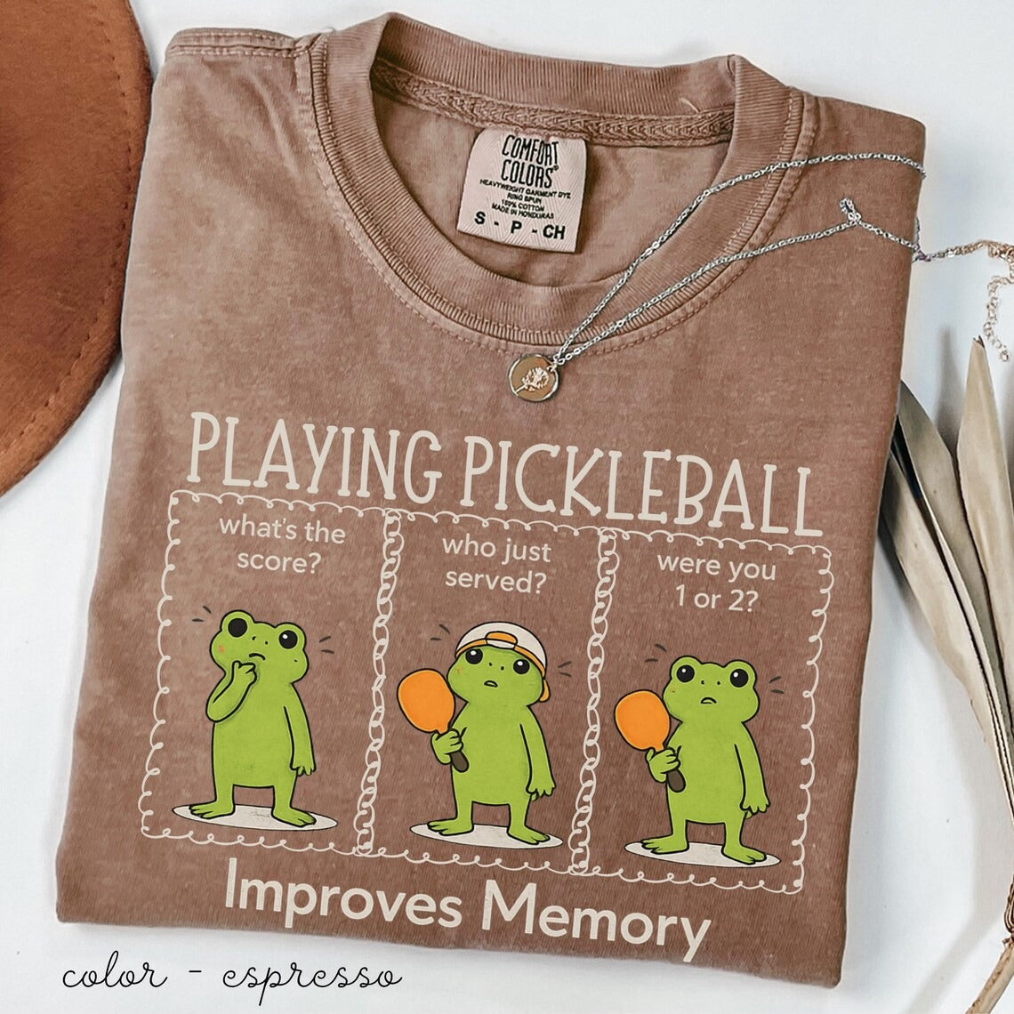 Comfort Colors Playing Pickleball Improves Memory T-shirt