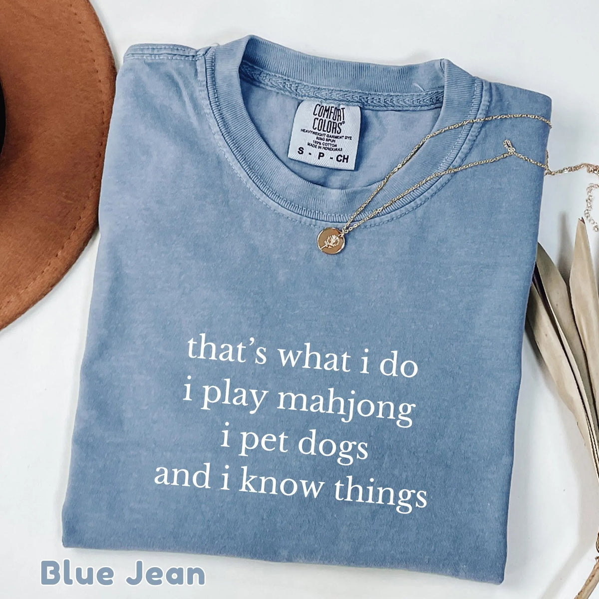 Comfort ColorsFunny Mahjong and Dogs T-Shirt