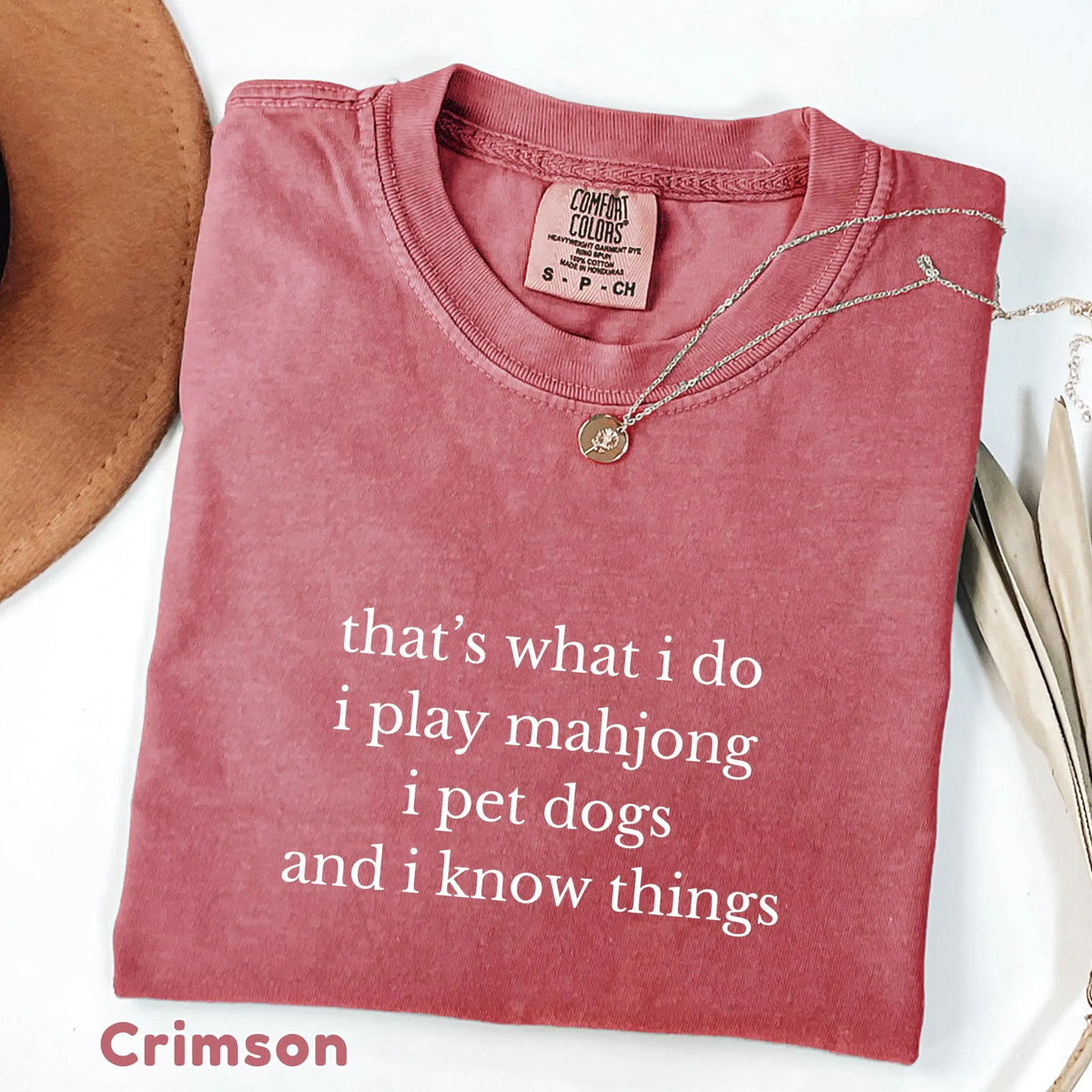 Comfort ColorsFunny Mahjong and Dogs T-Shirt