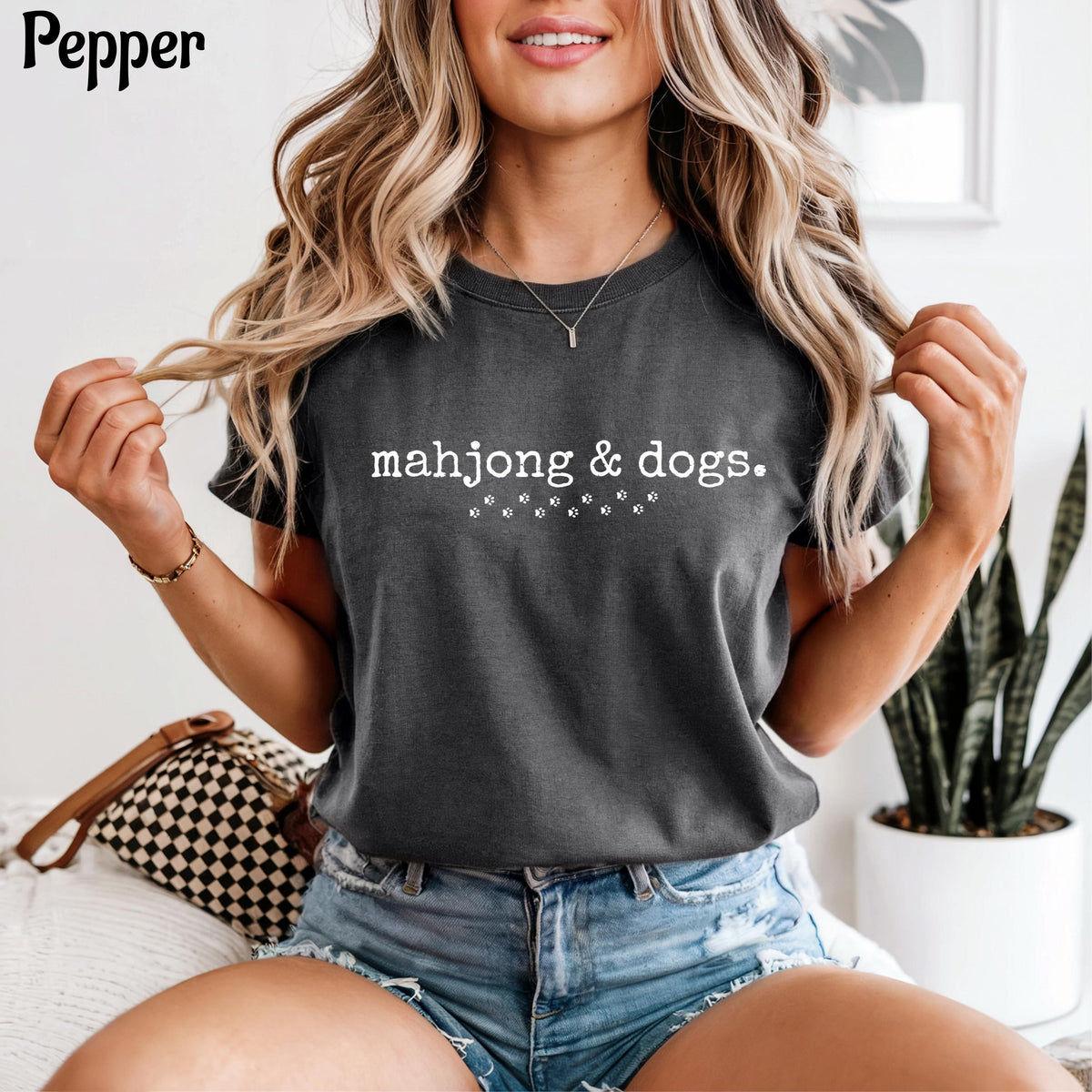 Comfort Colors Mahjong and Dogs T-Shirt