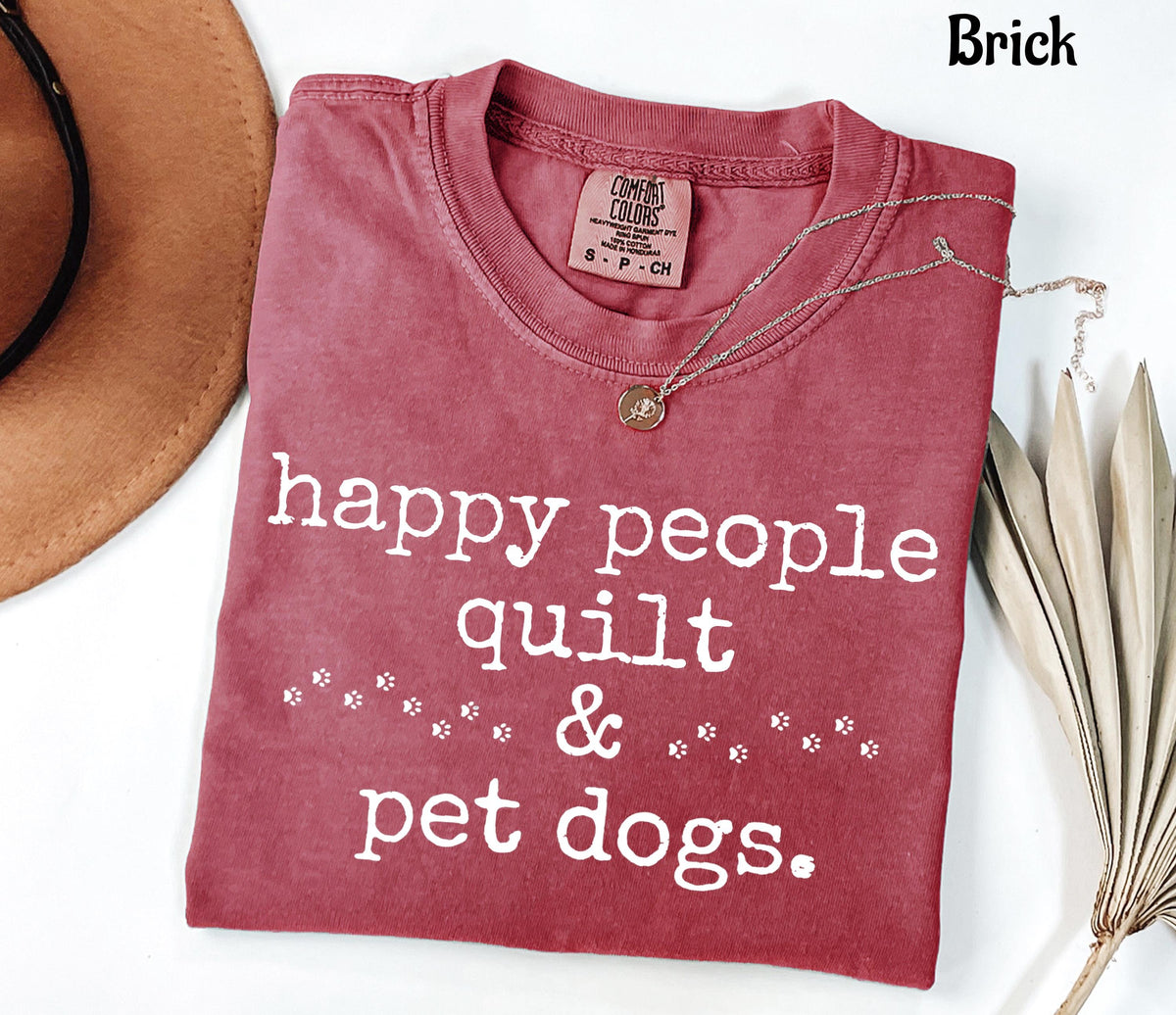 Comfort Colors Happy People Quilt & Pet Dogs T-Shirt