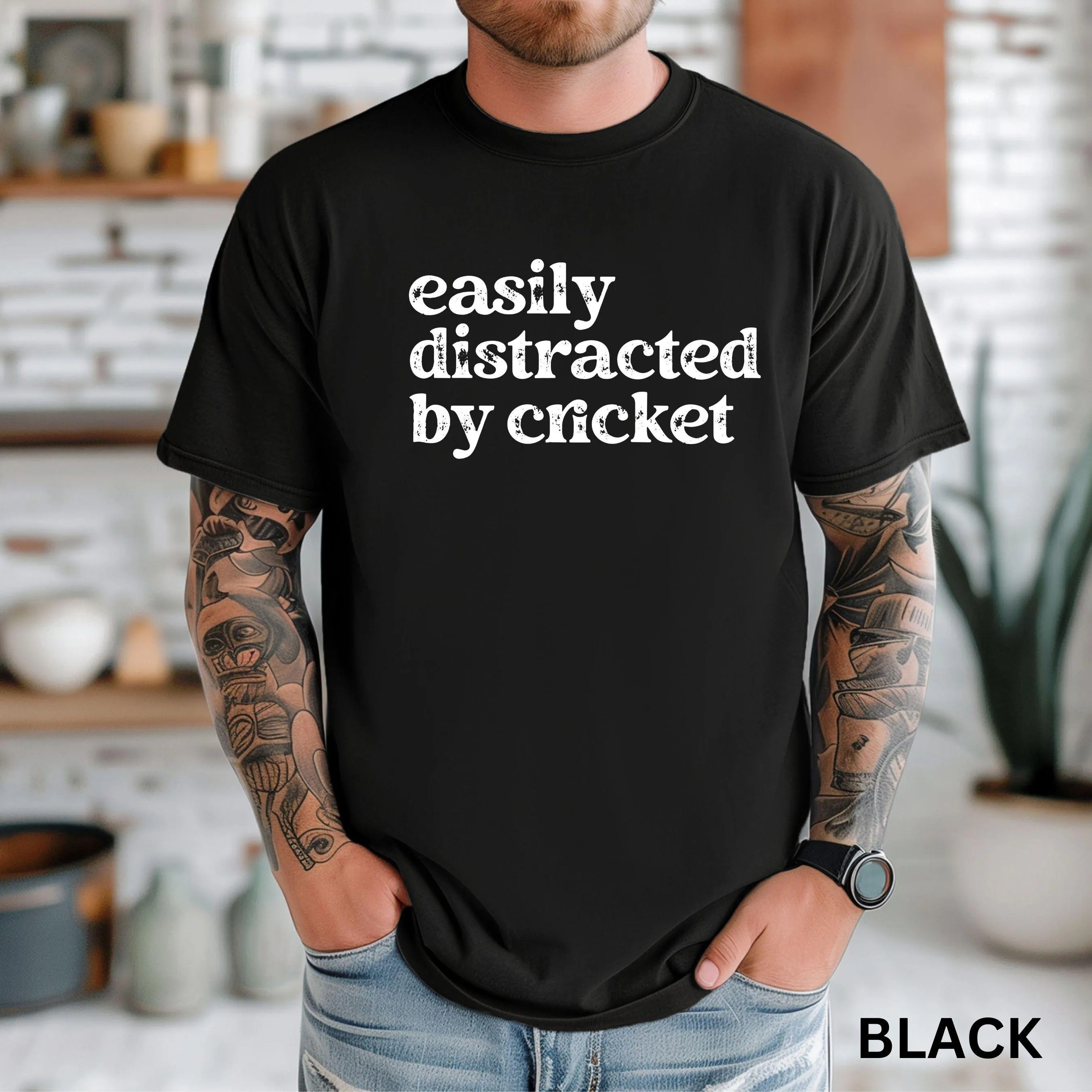 Comfort Colors Easily distracted by cricket T-shirt