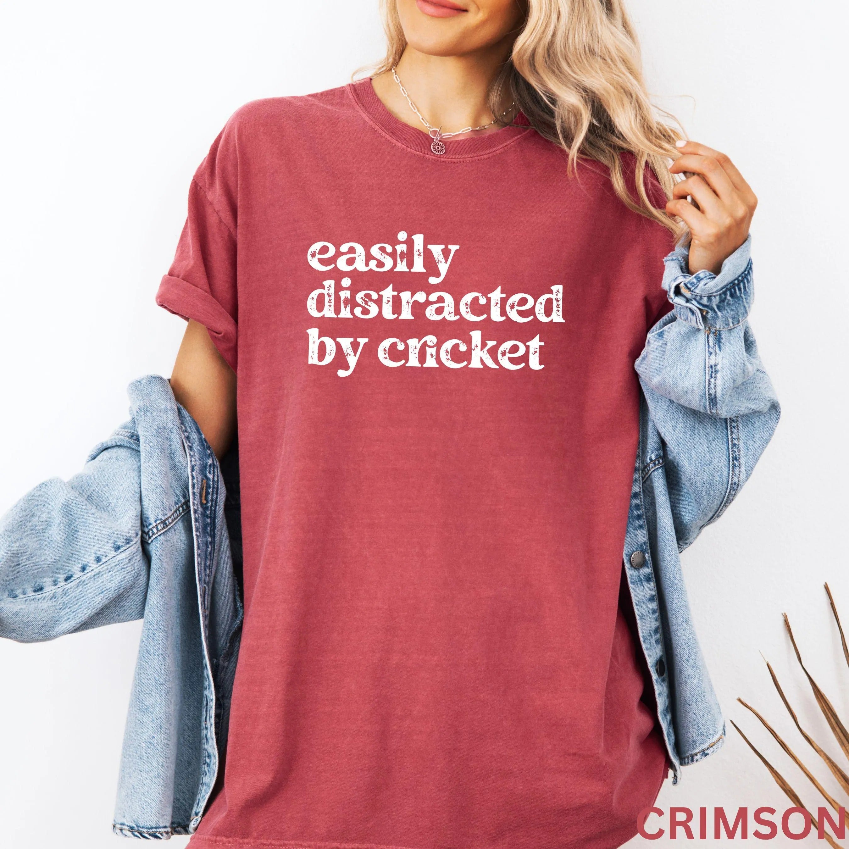 Comfort Colors Easily distracted by cricket T-shirt