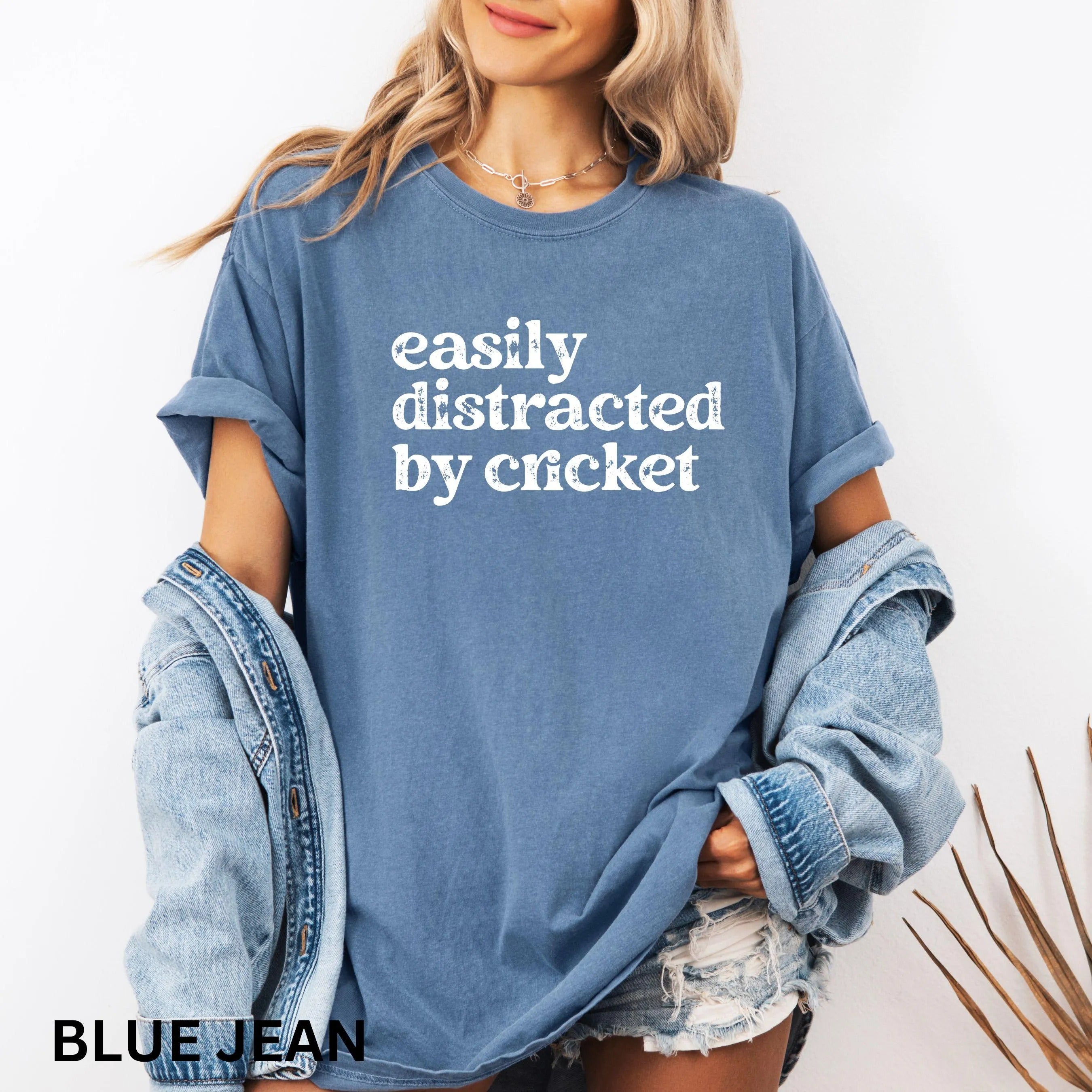 Comfort Colors Easily distracted by cricket T-shirt