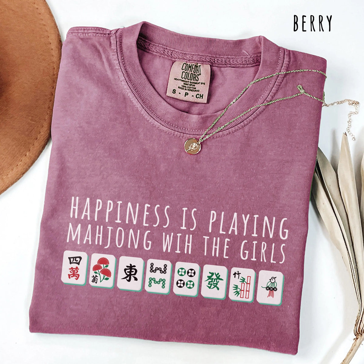 Comfort Colors Happiness Is Playing Mahjong With The Girls T-Shirt/Sweatshirt