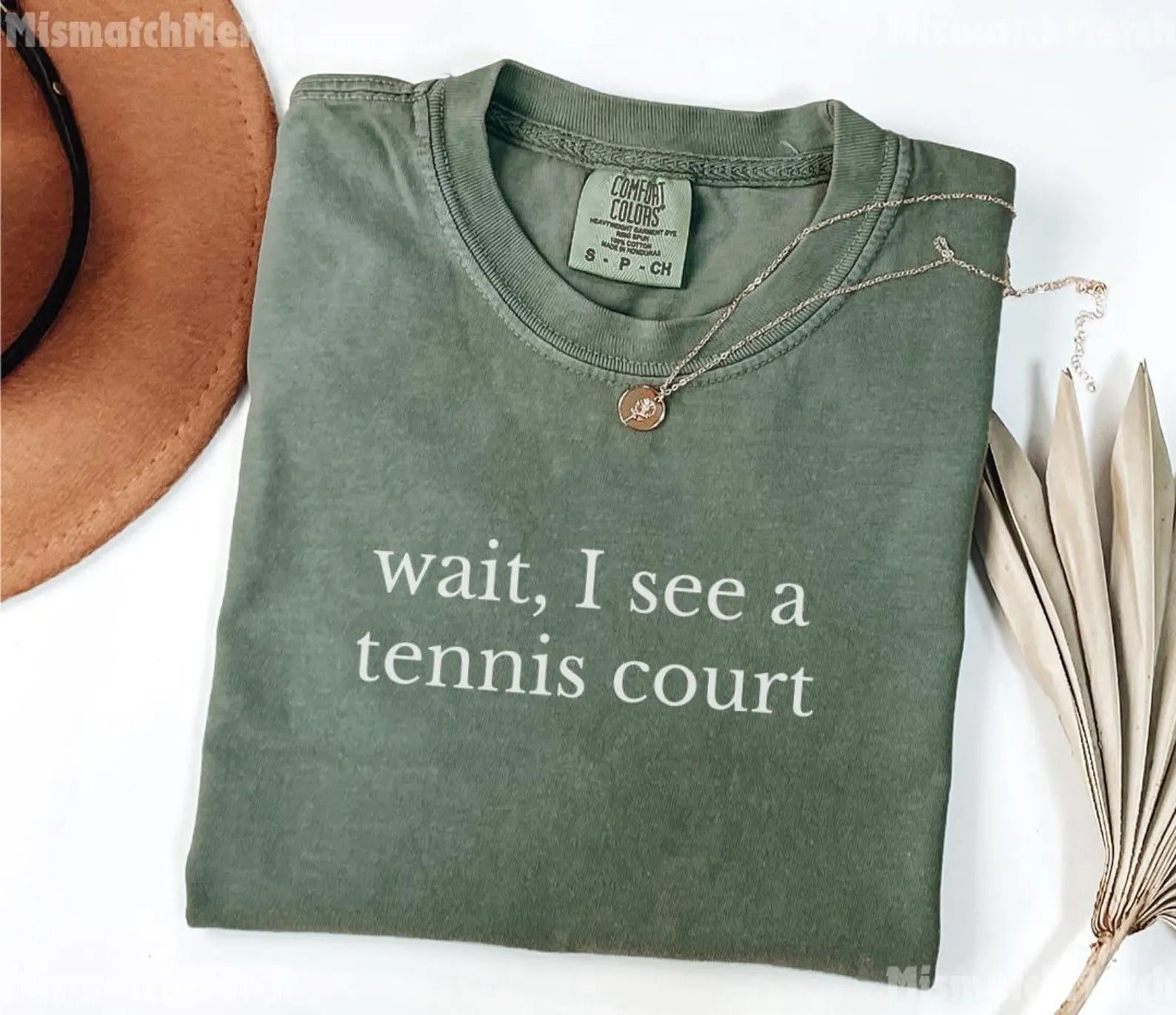 Comfort Colors® wait, I see atennis court T-shirt