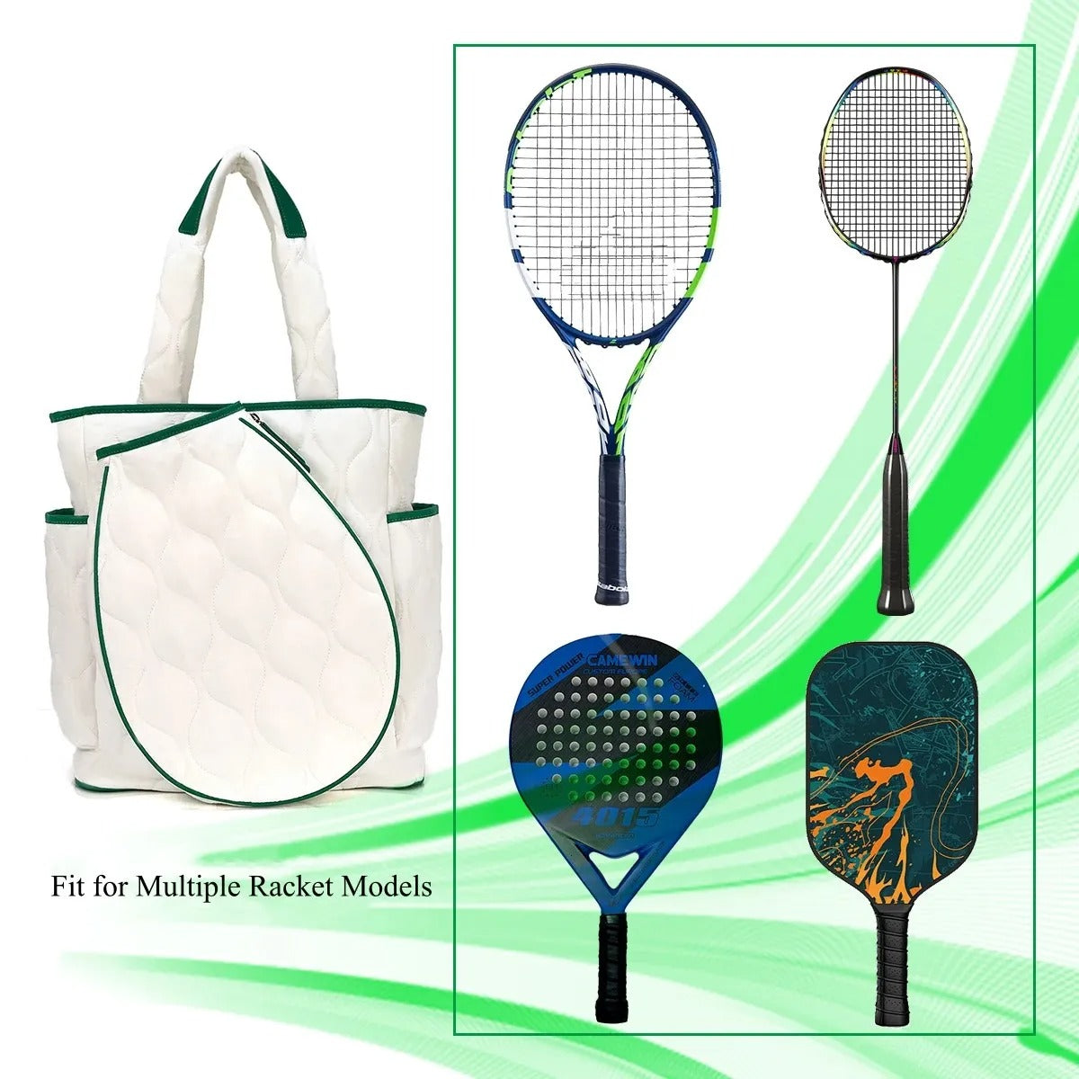 Fashion Large Capacity Multifunctional Outdoor Sports Tennis Racket/Pickle Ball Racket Handbag