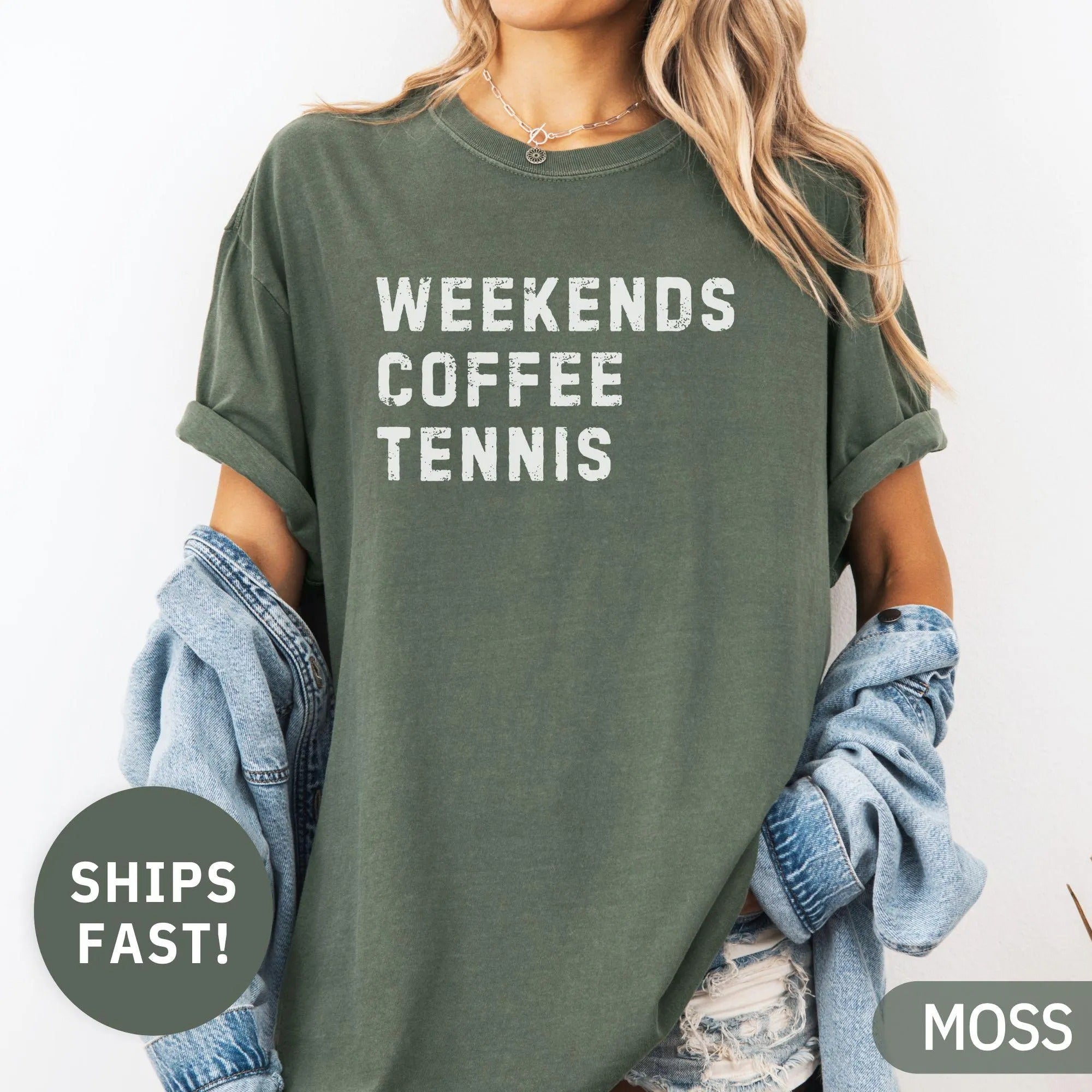 Comfort Colors® Weekends Coffee Tennis T-shirt