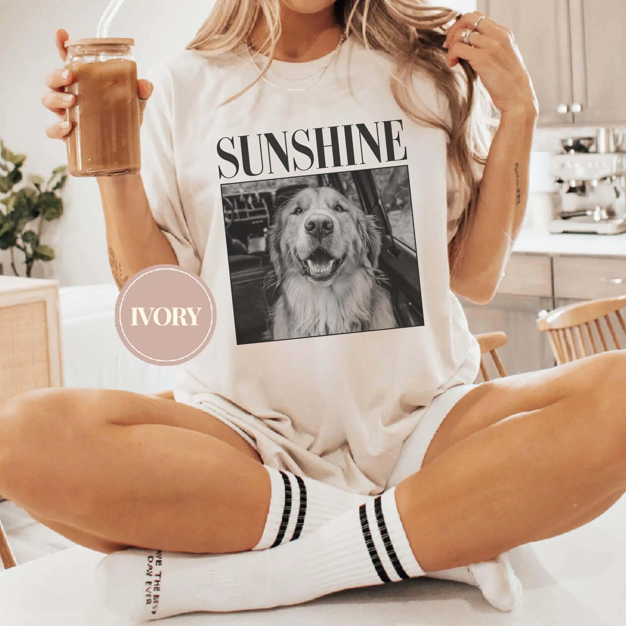 Custom Comfort Colors Pet Photo And Name T-Shirt,Dog Lover Gift, Cat Mom Gift, Pet Loss Gift