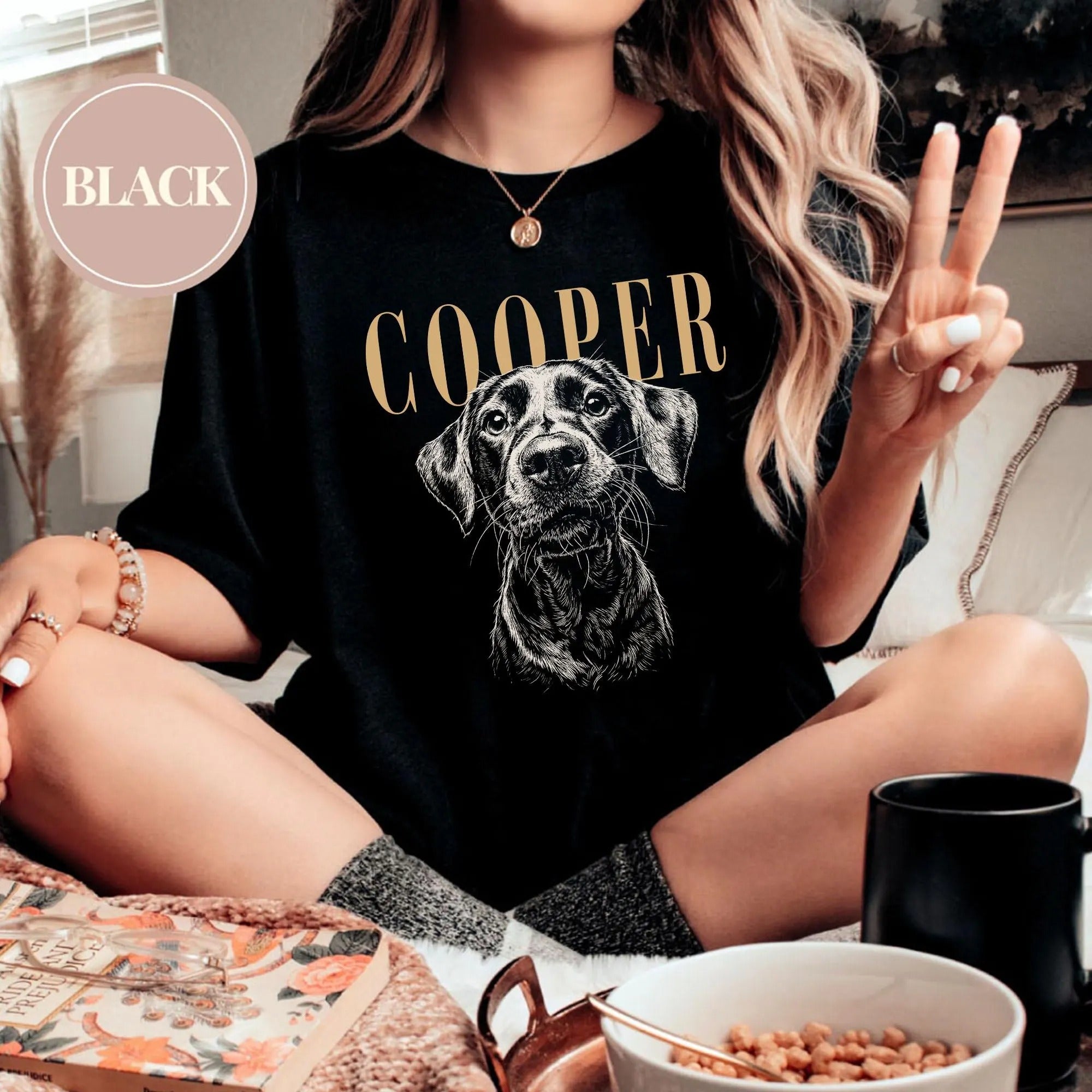 Comfort Colors Custom Pet Photo And Name T-Shirt