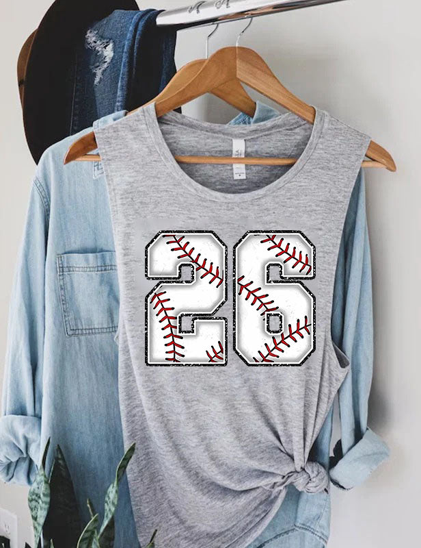 Baseball Custom Number Tank Top