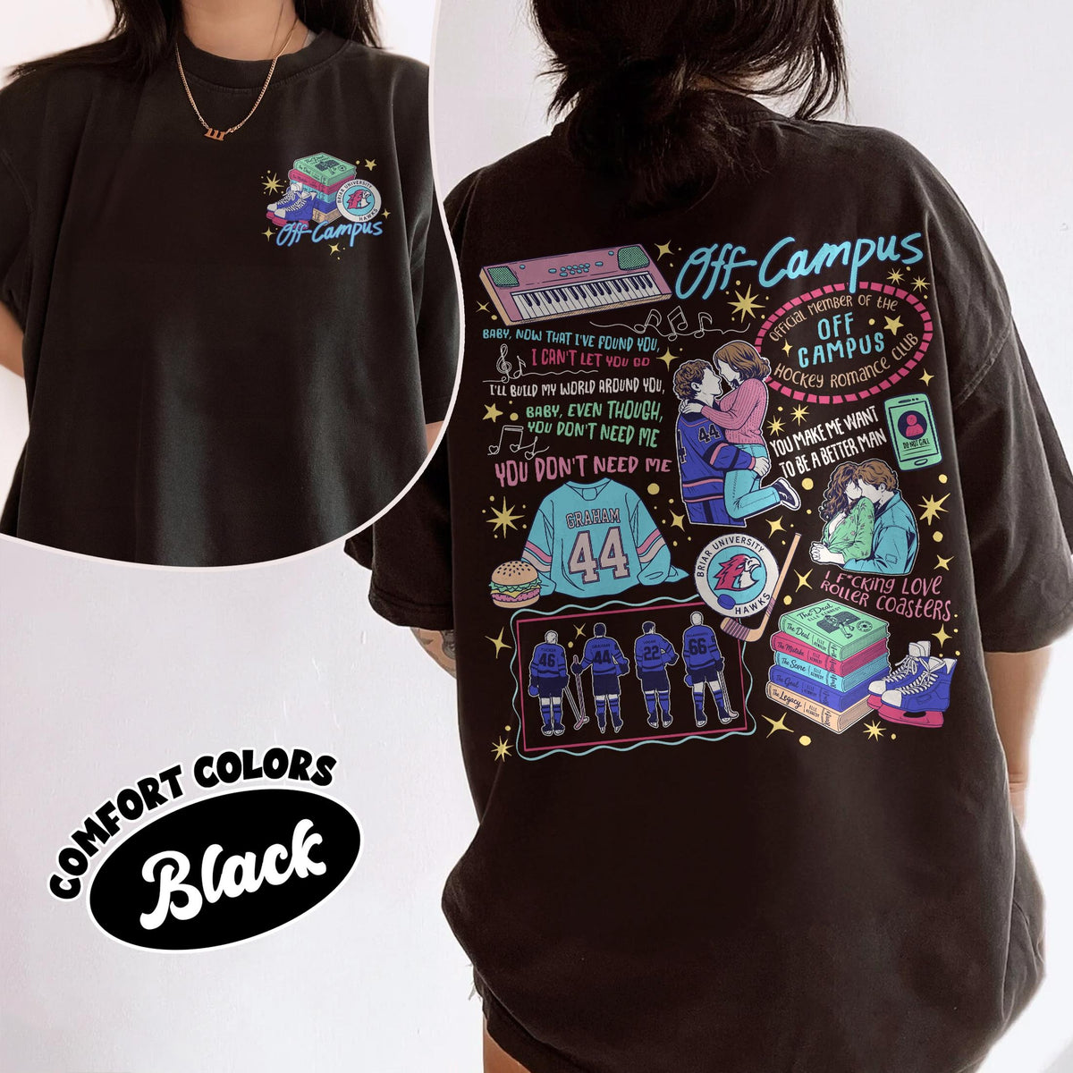 Comfort Colors Briar Hockey Shirt, Off-Campus£¬Campus Hockey, BookTok Romance T-Shirt£¨¸±±¾£©