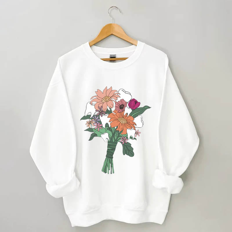 Tooth Flower Bouquet Sweatshirt