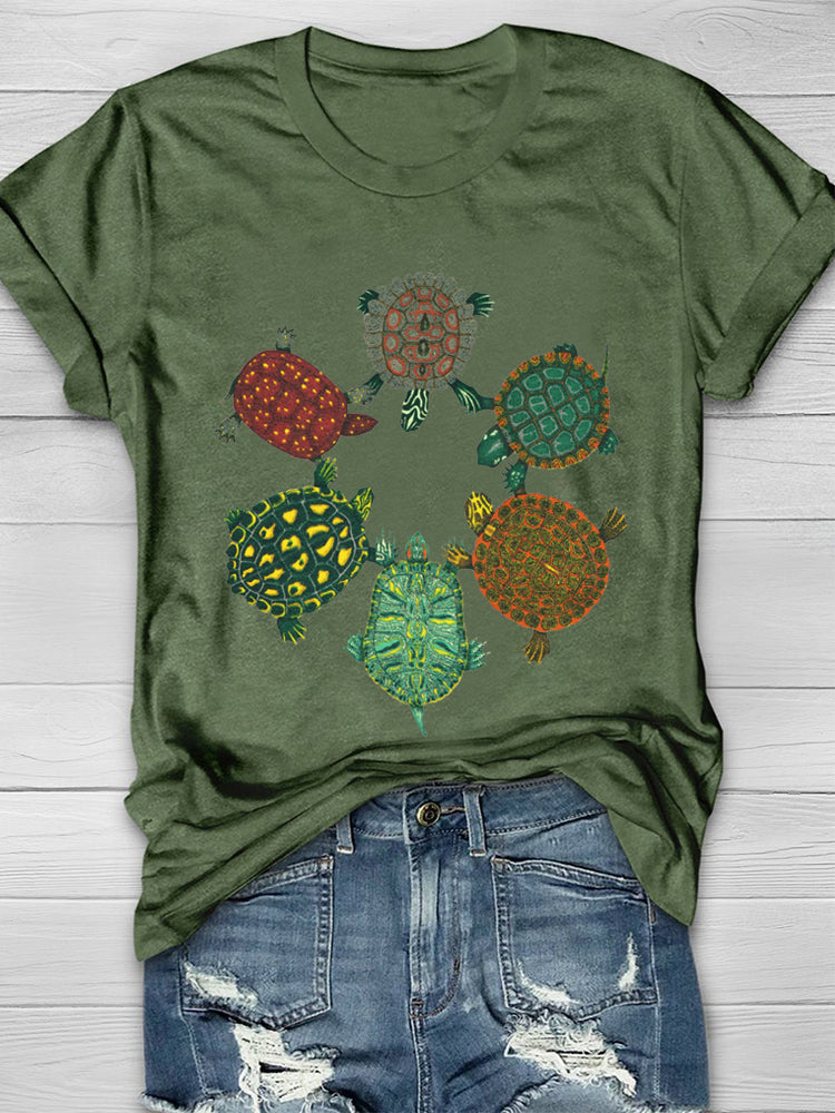 Turtle Circle Adult Sage T-shirt