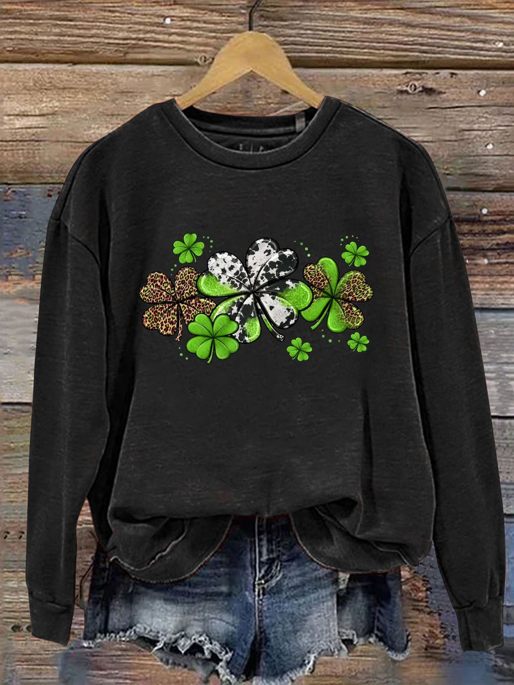 St. Patrick's Day Print Casual  Sweatshirt