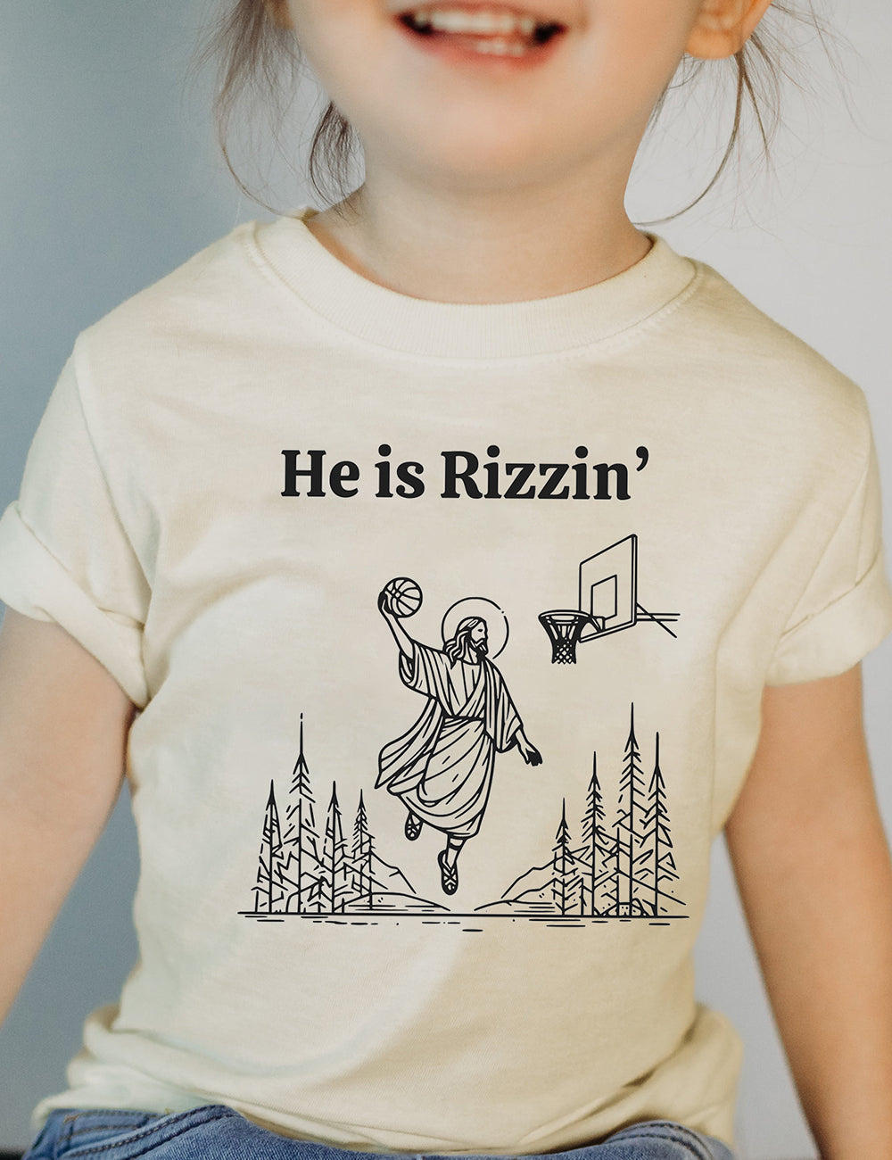 He Is Rizzin' Parent-child Tee