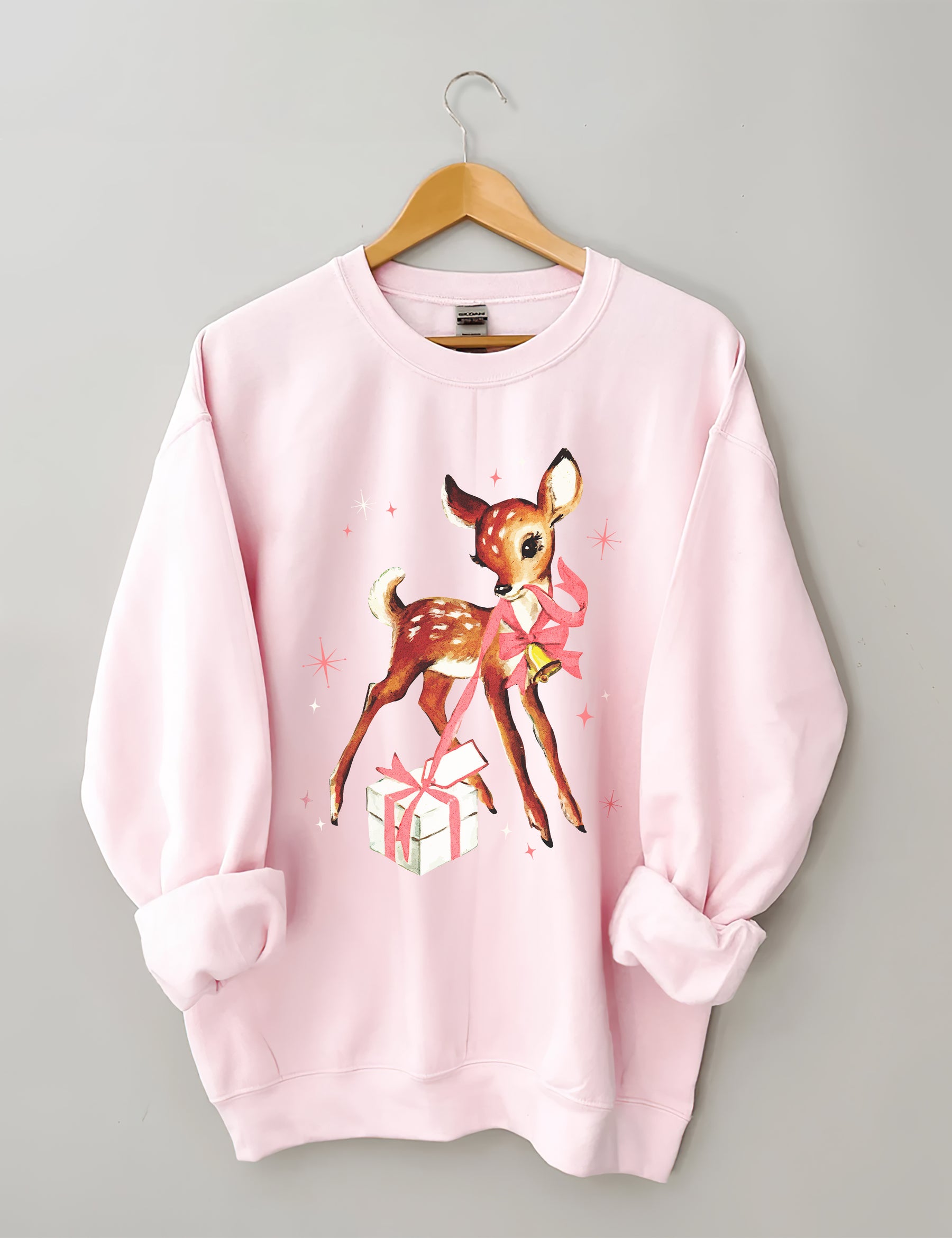 Reindeer Pink Christmas Sweatshirt