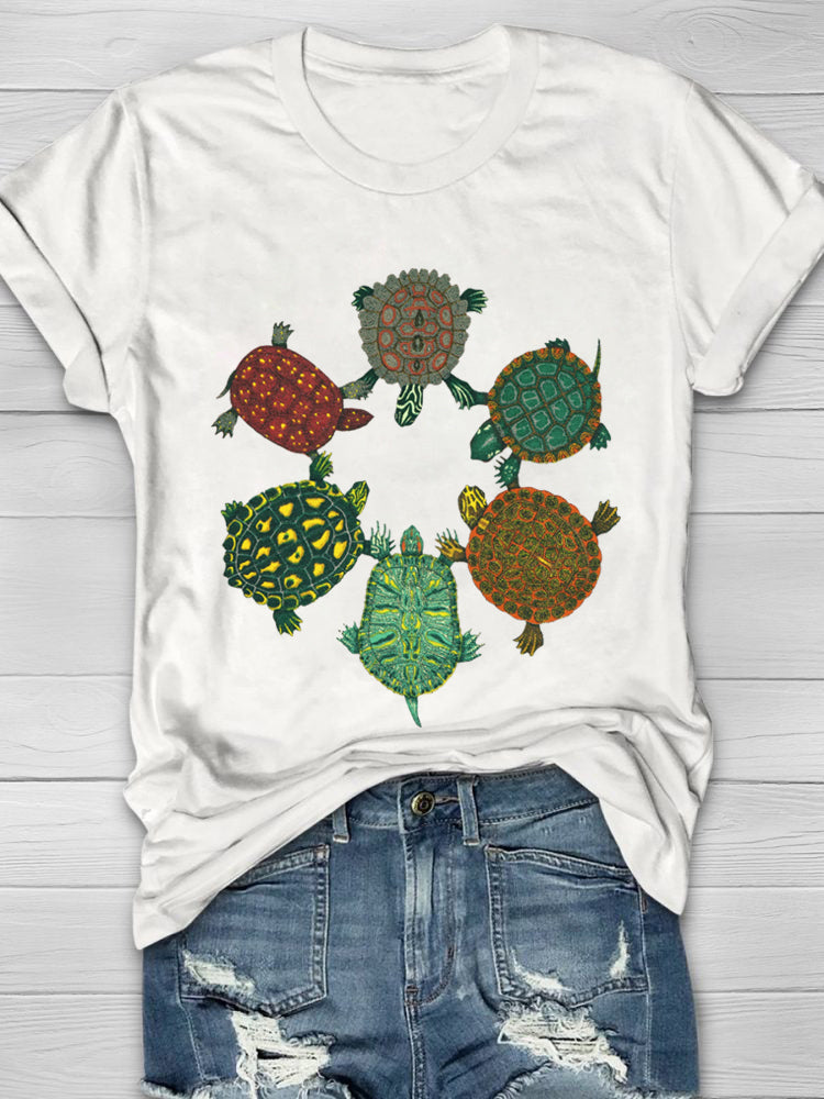 Turtle Circle Adult Sage T-shirt