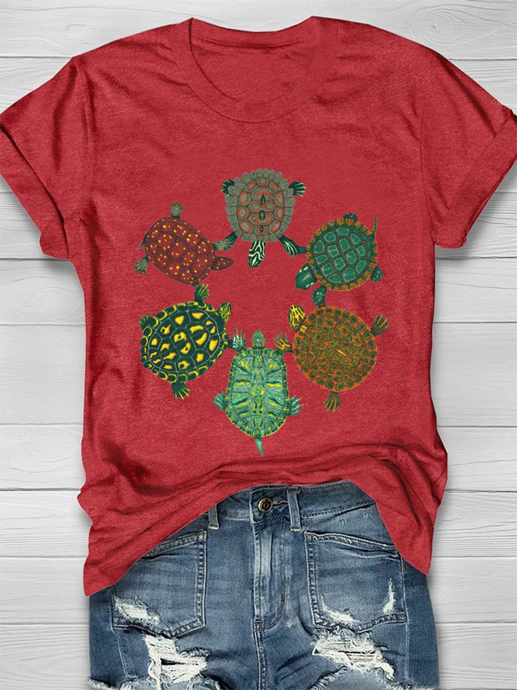 Turtle Circle Adult Sage T-shirt