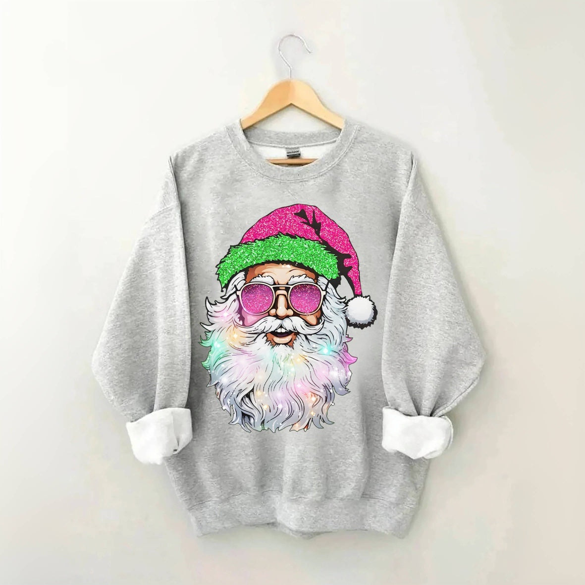 Santa with Sunglasses Sweatshirt