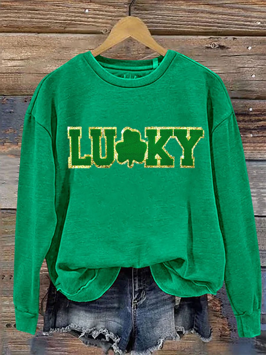 St. Patrick's Day Print Casual Sweatshirt