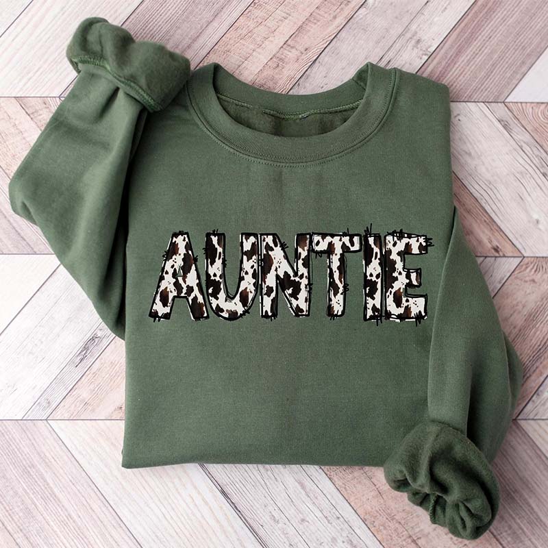 Buffalo Plaid Auntie Print Sweatshirt