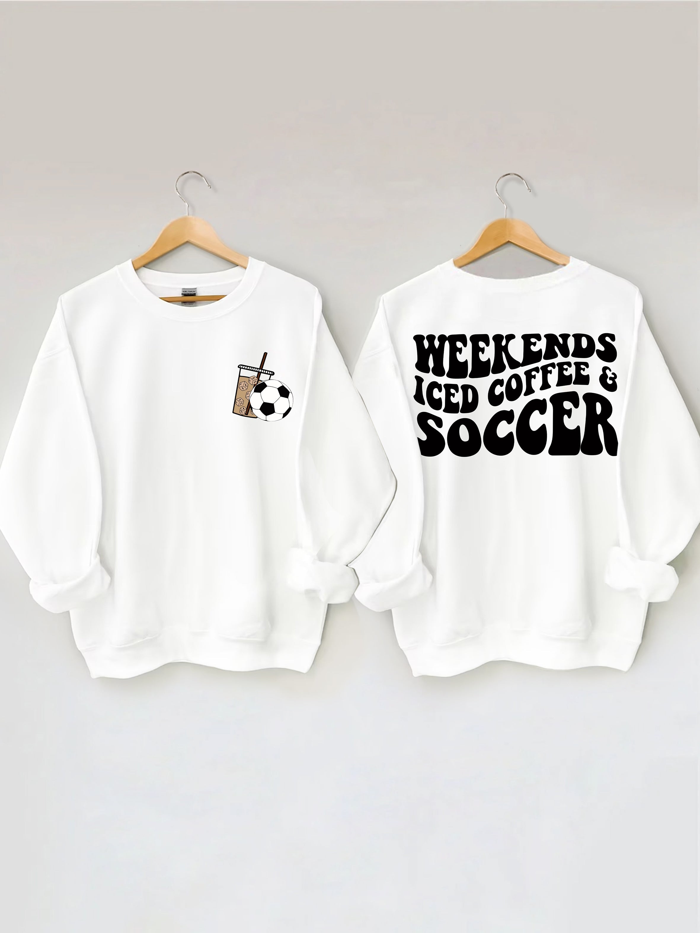 Weekends Iced Coffee Soccer Sweatshirt