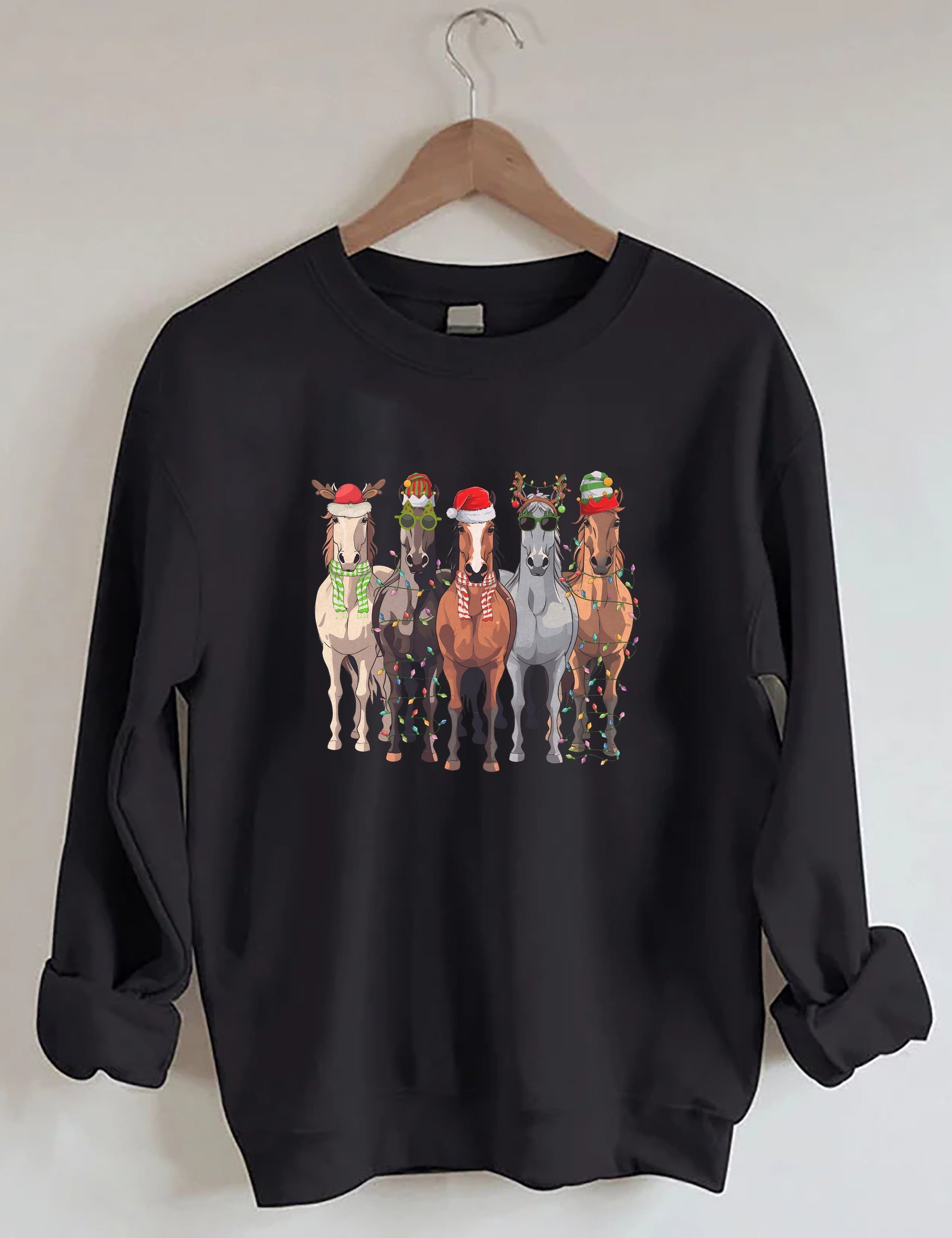 Horses Merry Christmas Sweatshirt