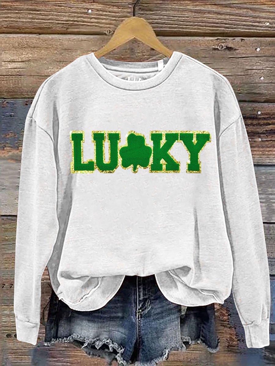 St. Patrick's Day Print Casual Sweatshirt