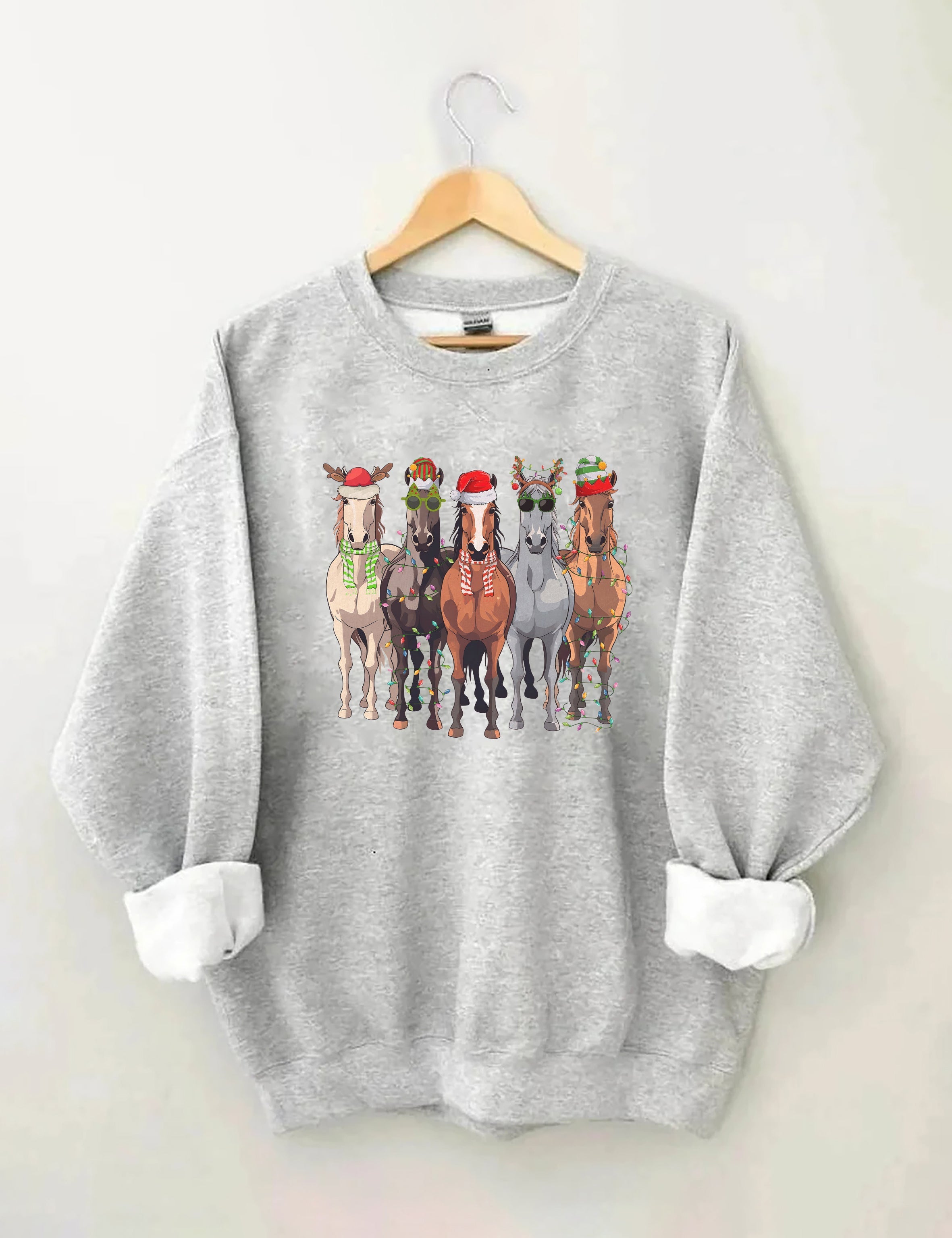 Horses Merry Christmas Sweatshirt