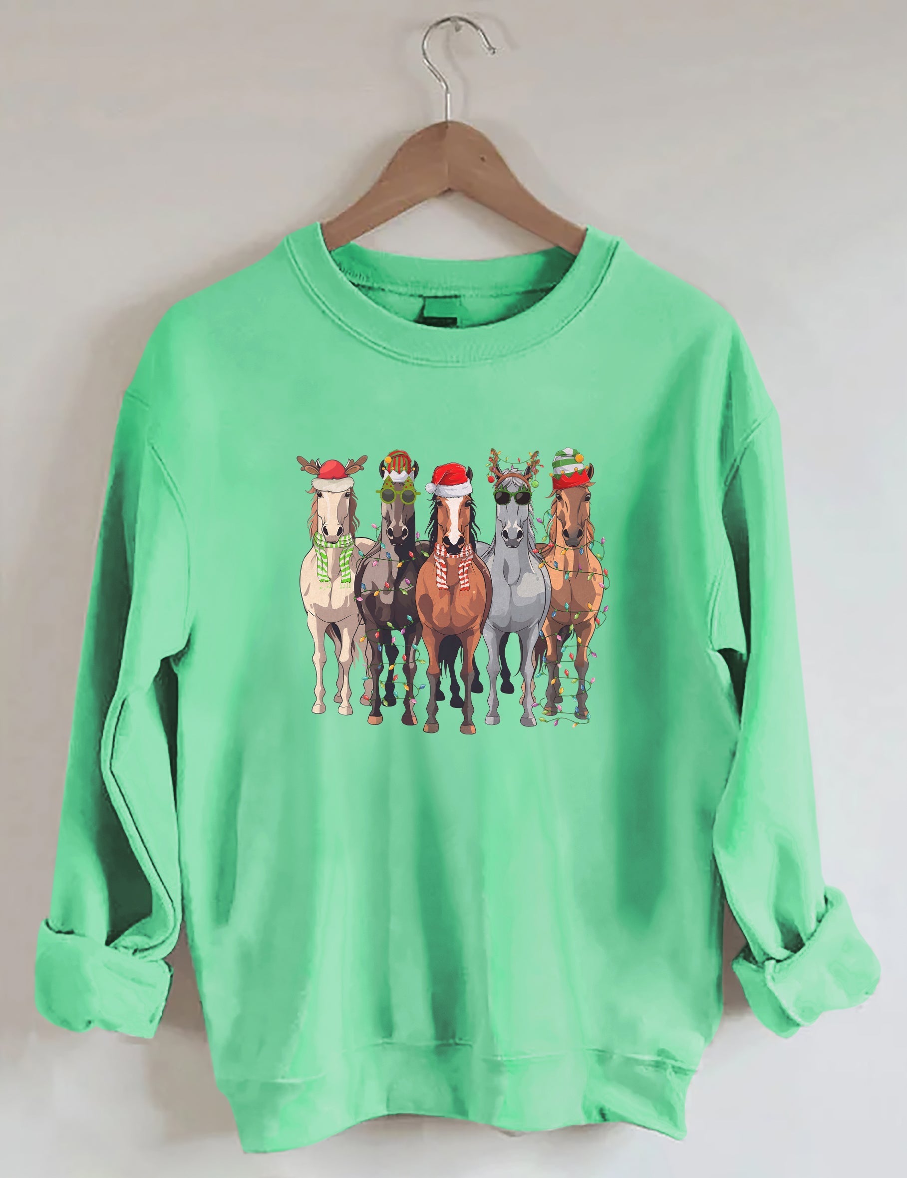 Horses Merry Christmas Sweatshirt