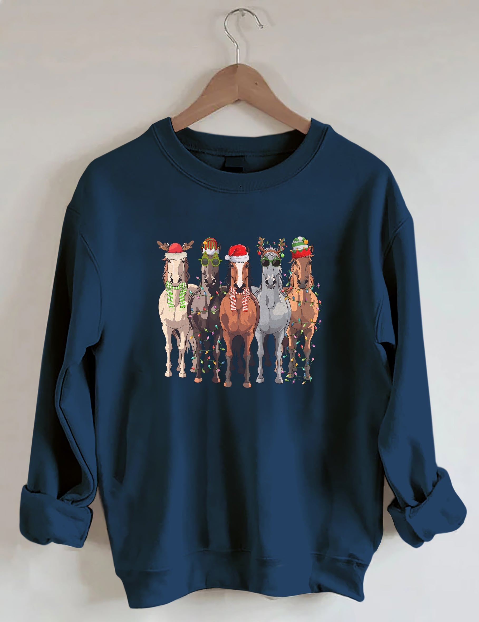 Horses Merry Christmas Sweatshirt