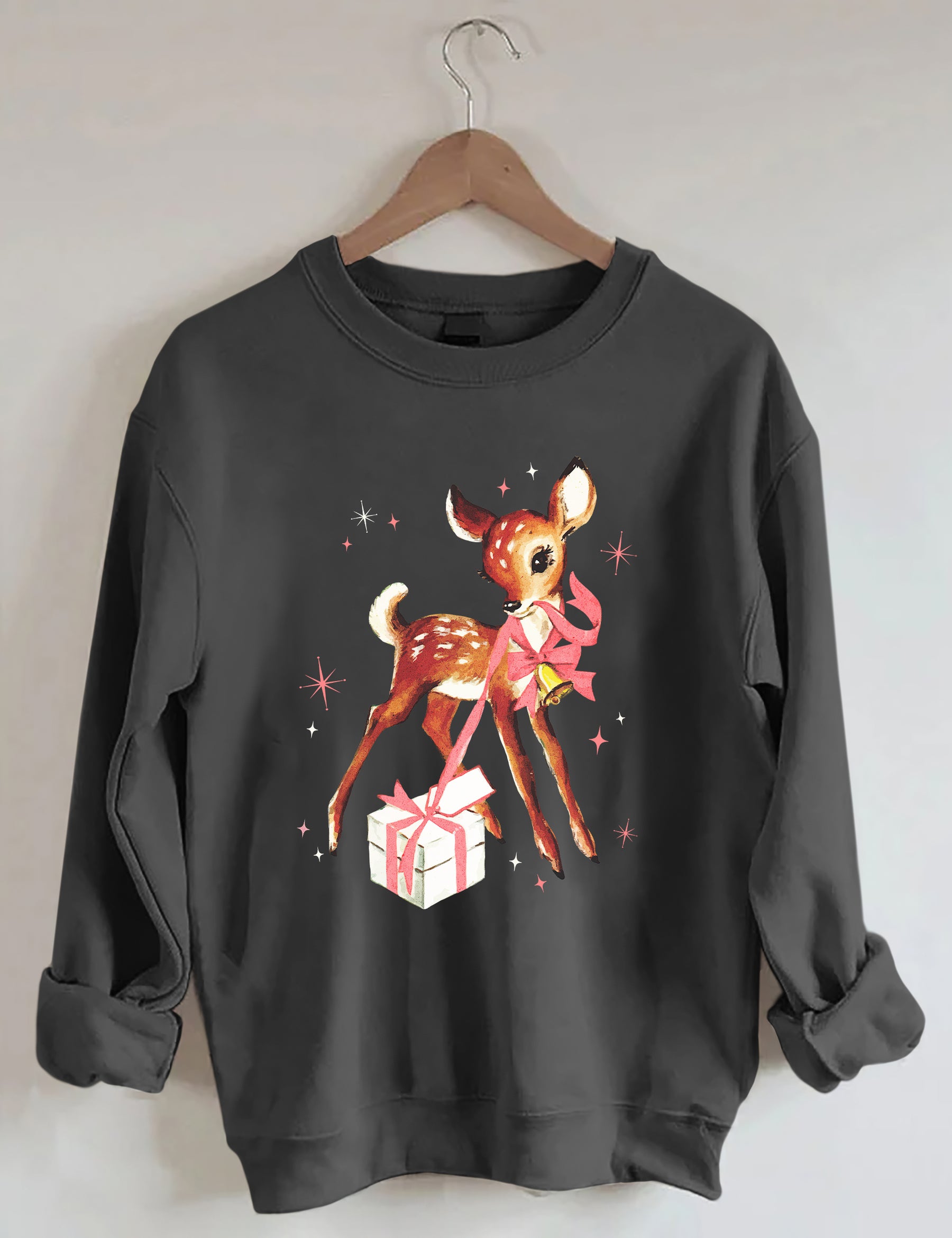Reindeer Pink Christmas Sweatshirt