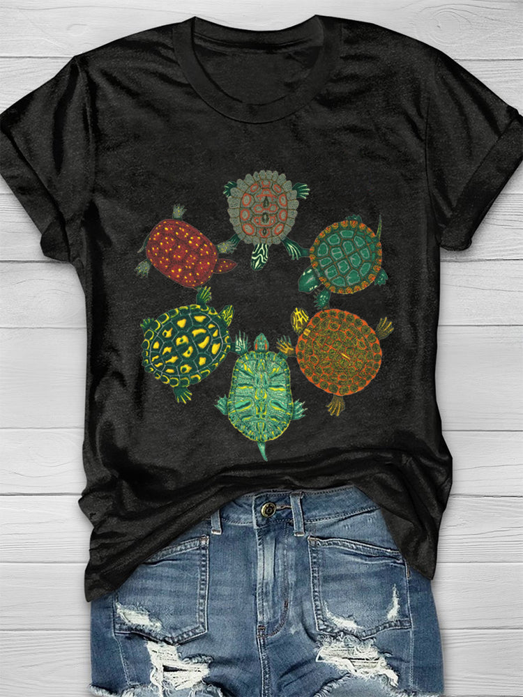 Turtle Circle Adult Sage T-shirt
