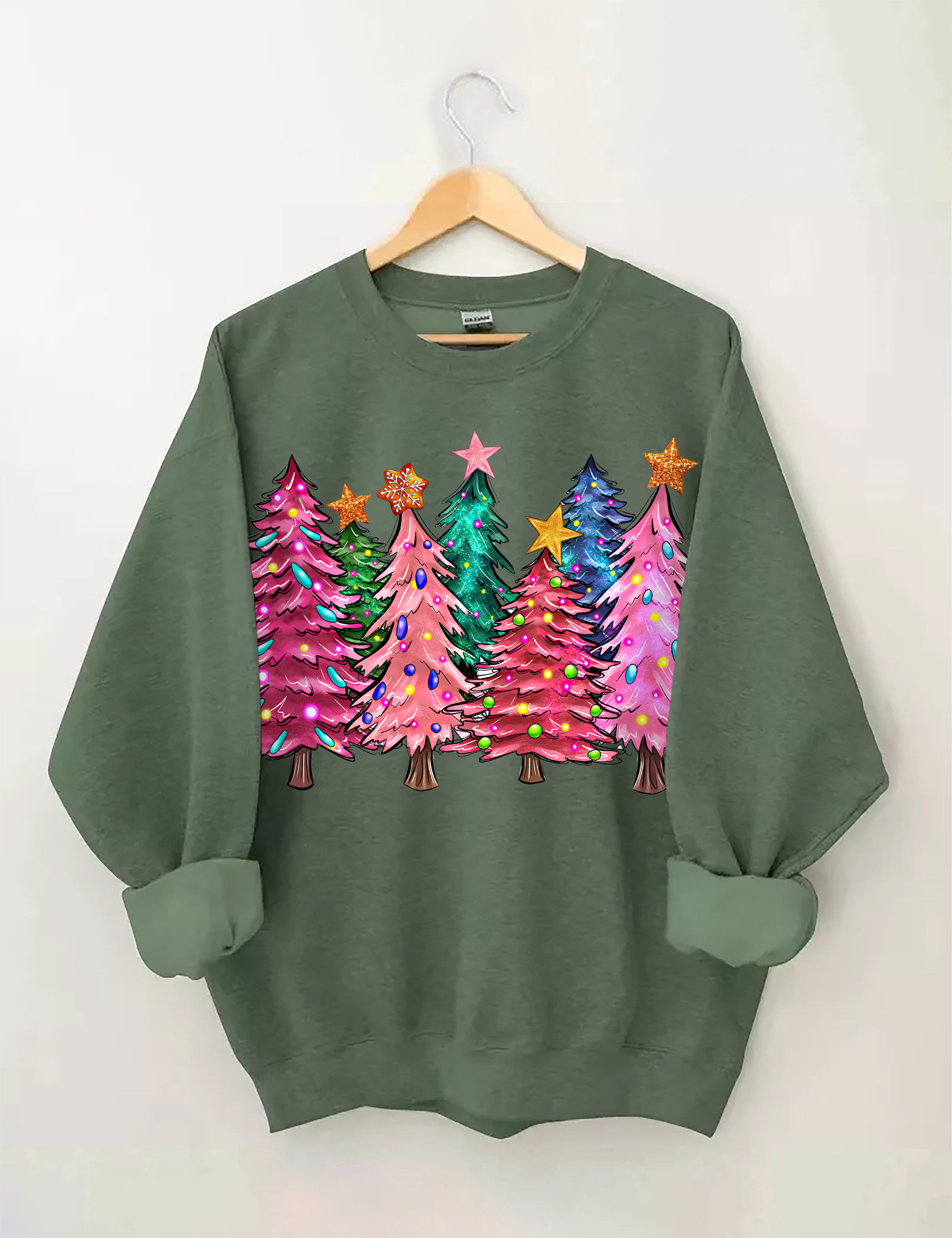 Christmas Trees With Lights Sweatshirt