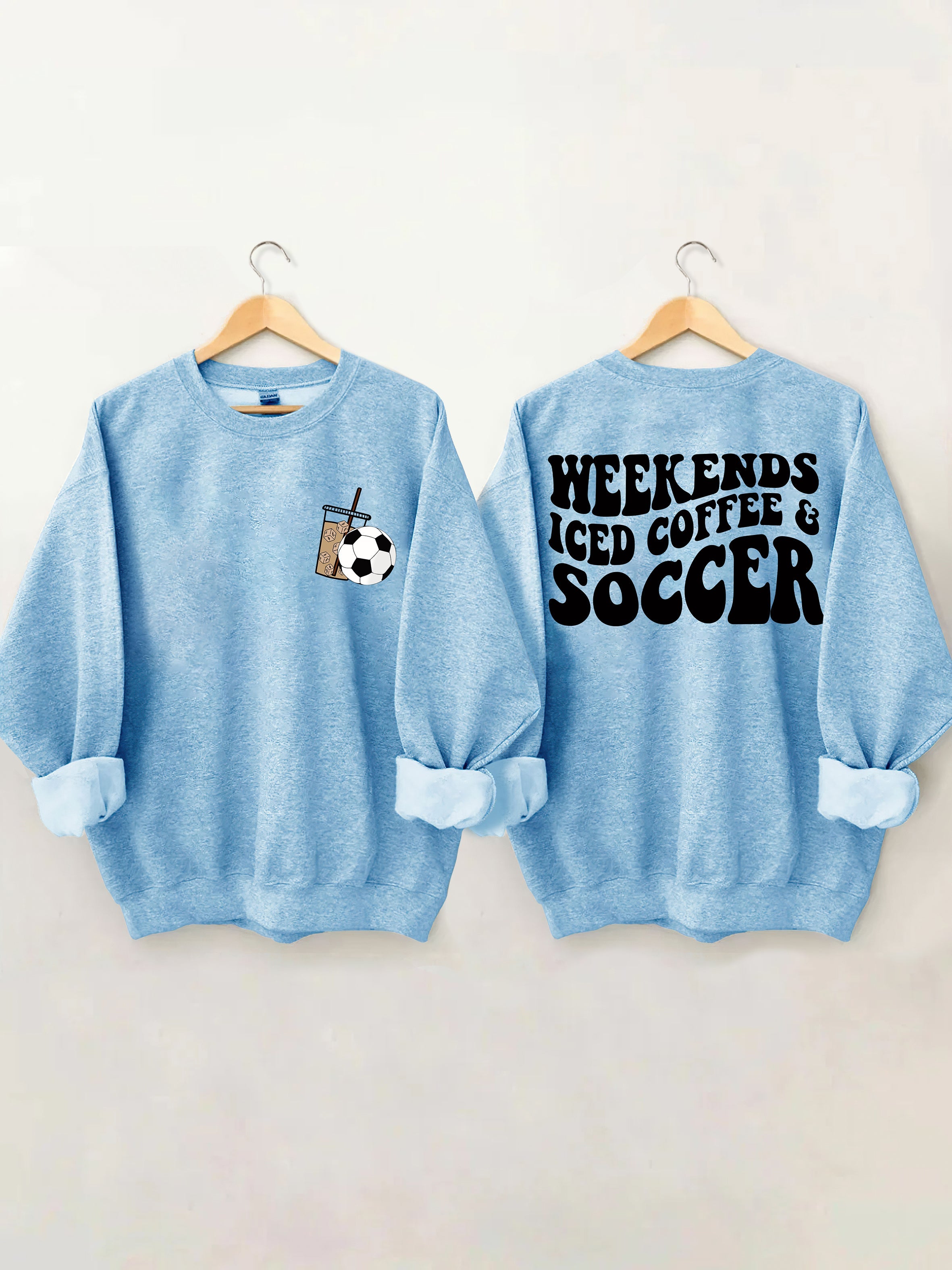 Weekends Iced Coffee Soccer Sweatshirt