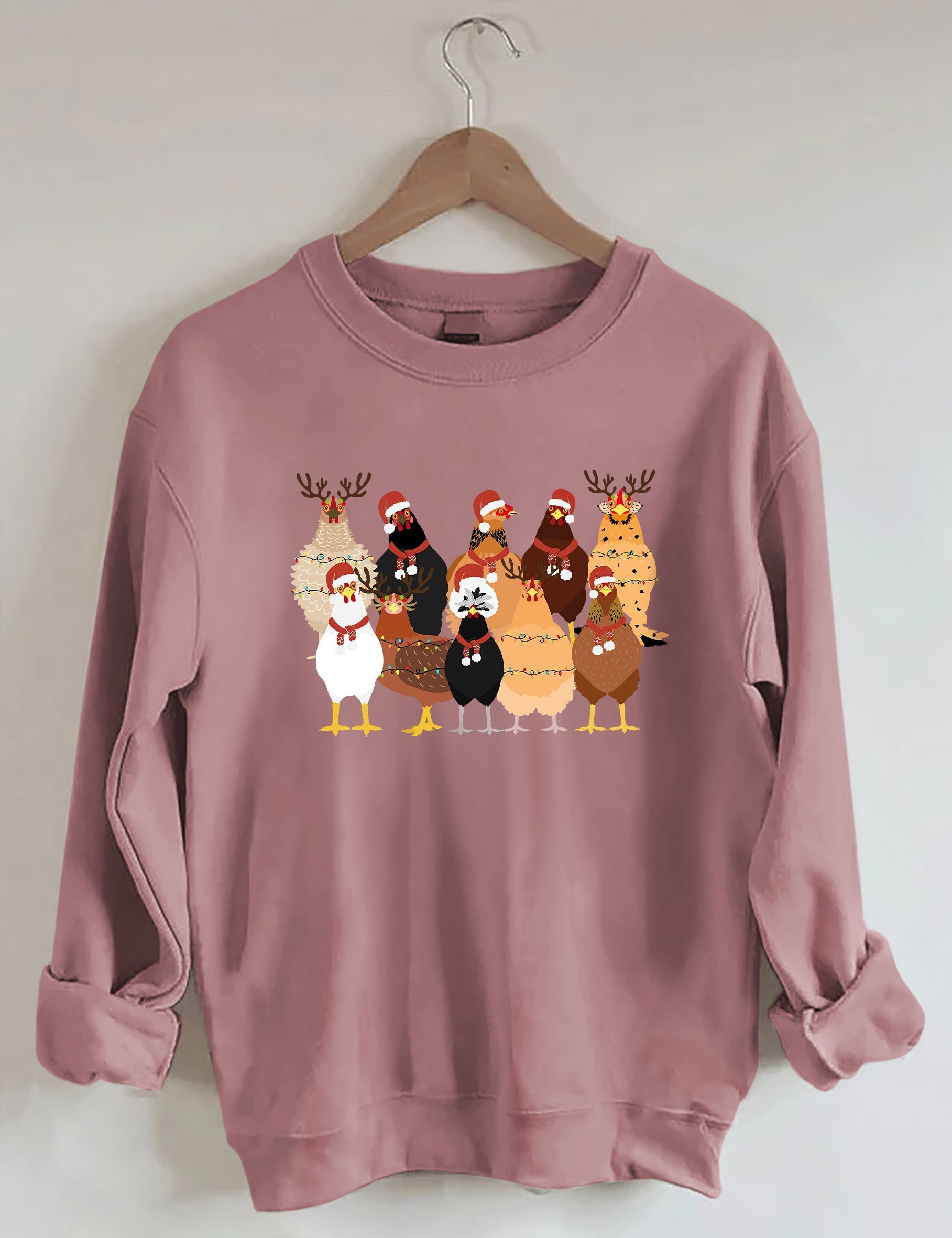 Cute Christmas Chickens Sweatshirt