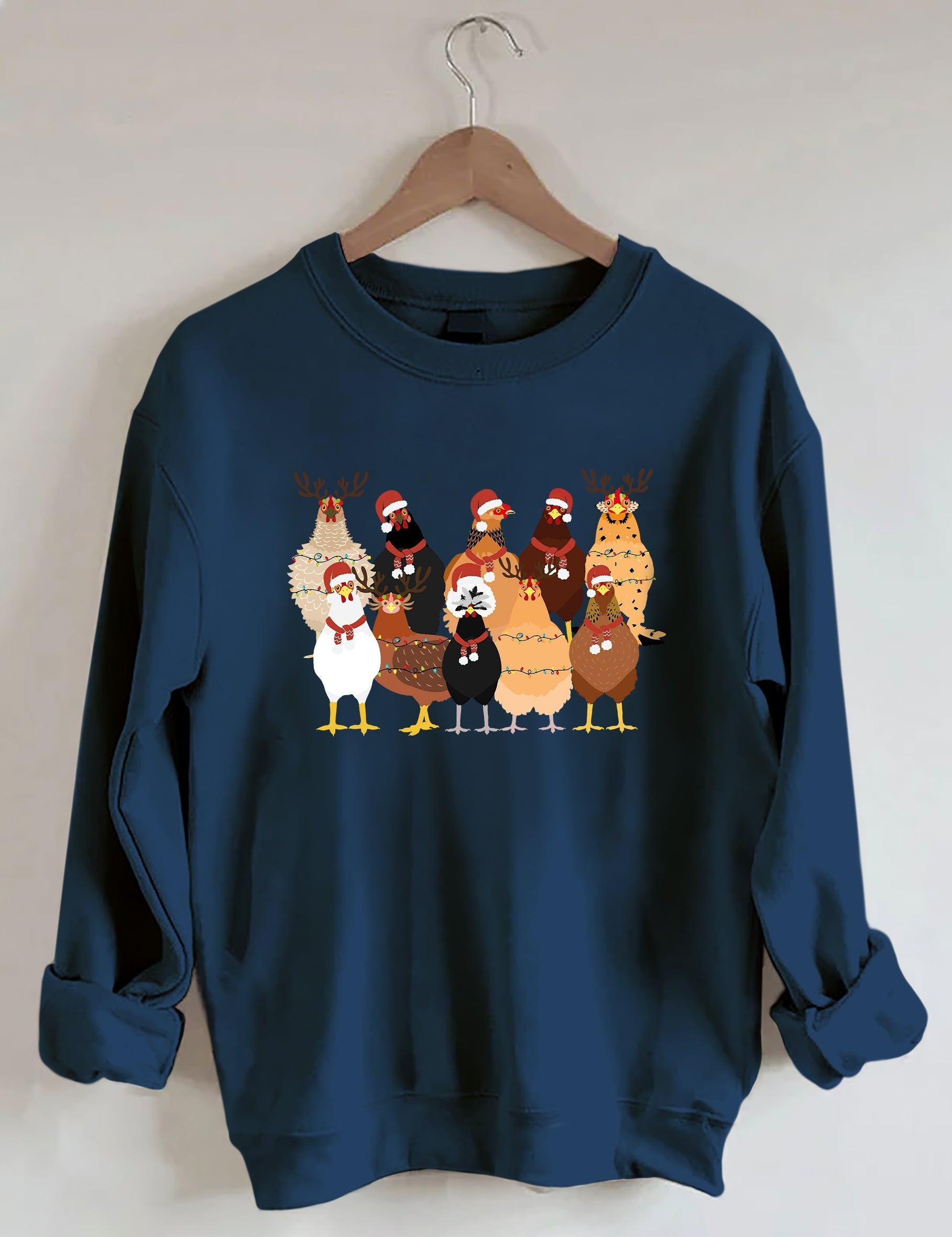 Cute Christmas Chickens Sweatshirt