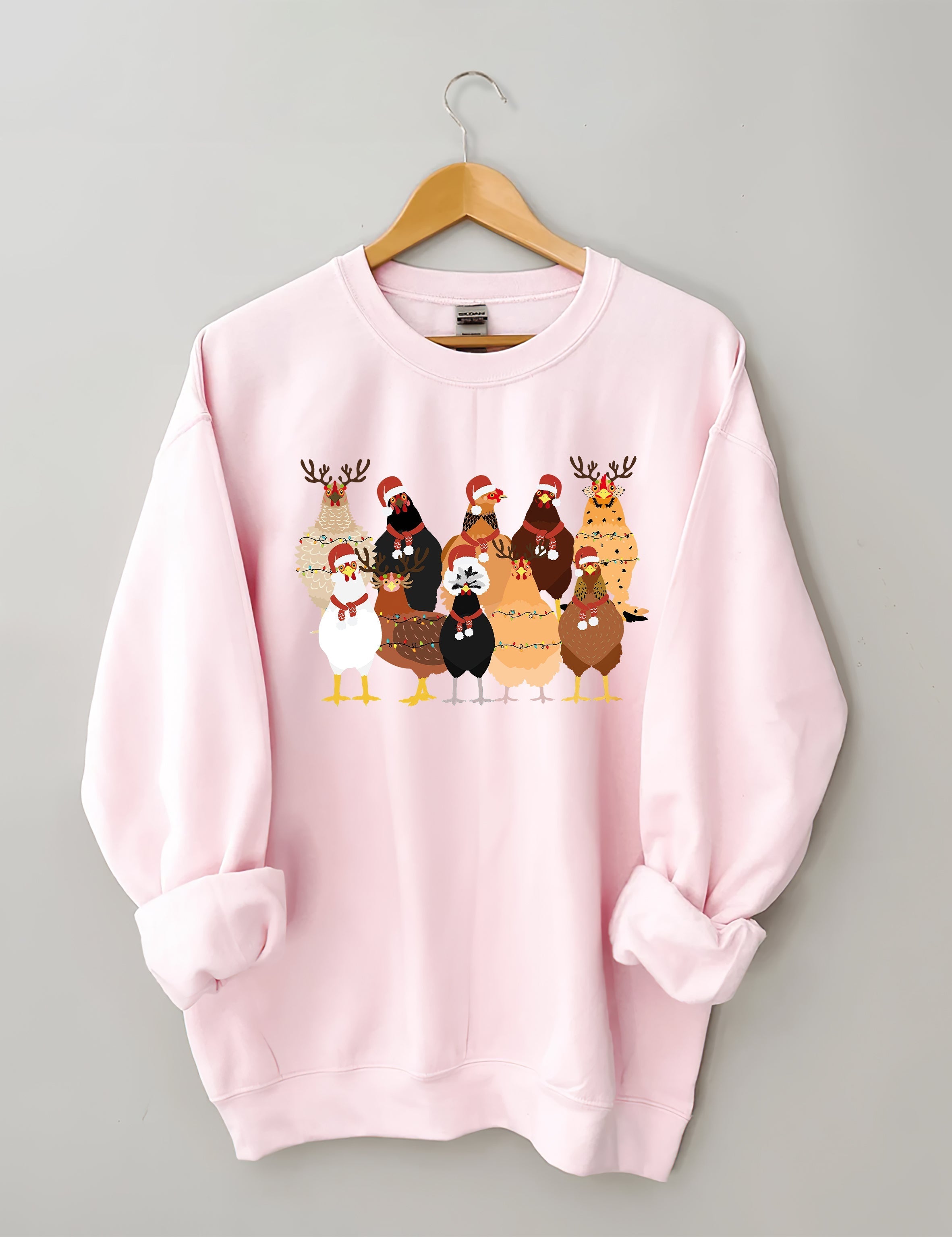 Cute Christmas Chickens Sweatshirt