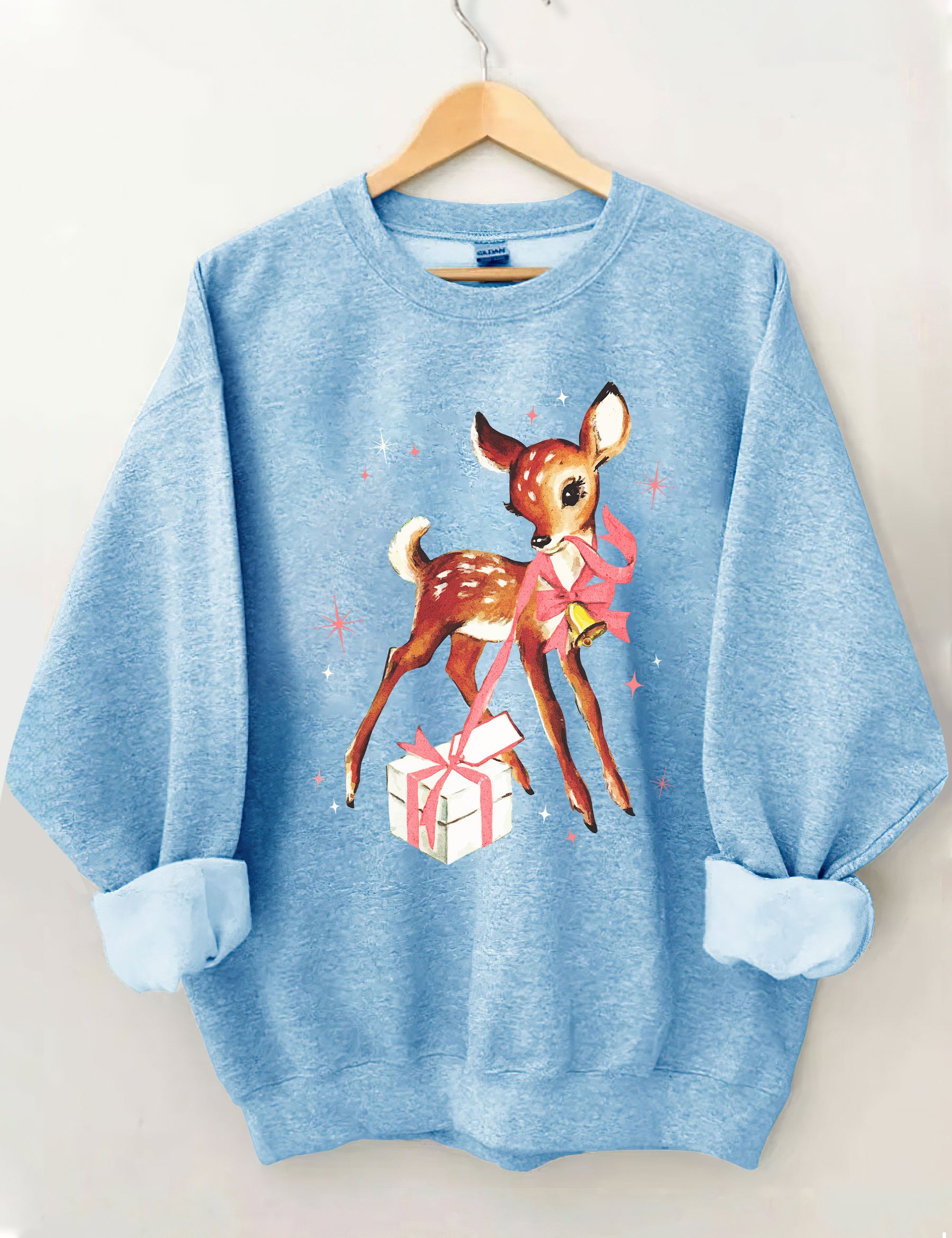 Reindeer Pink Christmas Sweatshirt