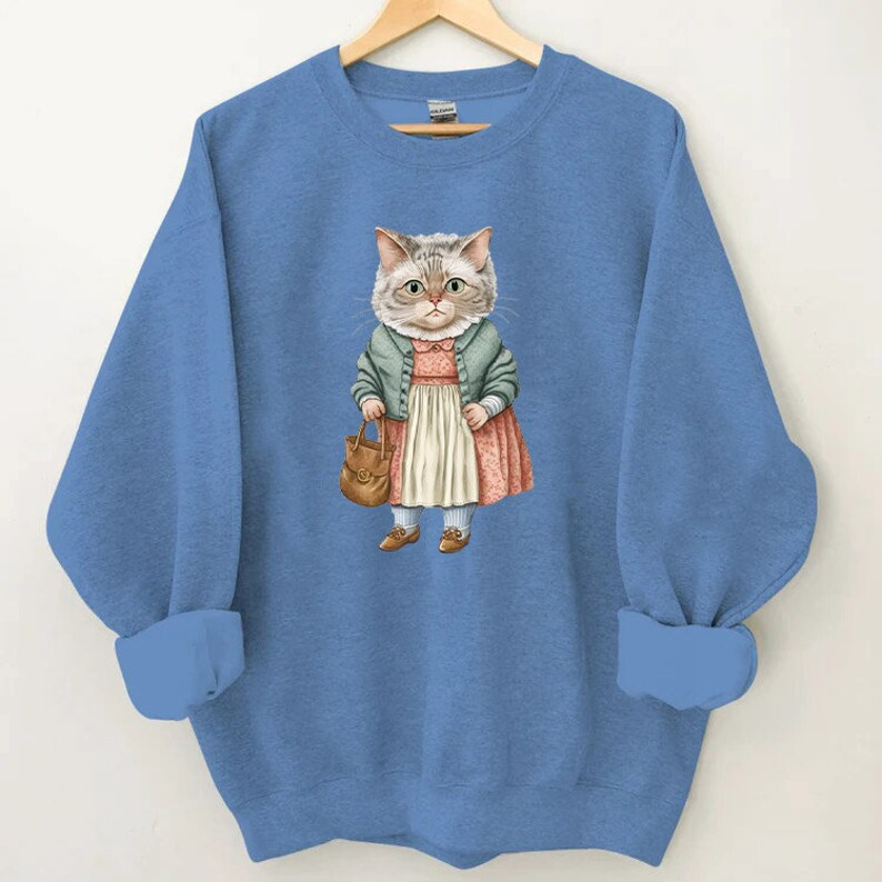 Women's Winter Funny Cute Cat Sweatshirt
