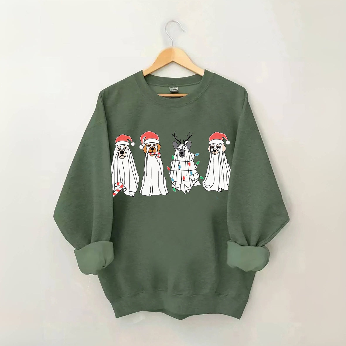 Christmas Ghost Dog Sweatshirt