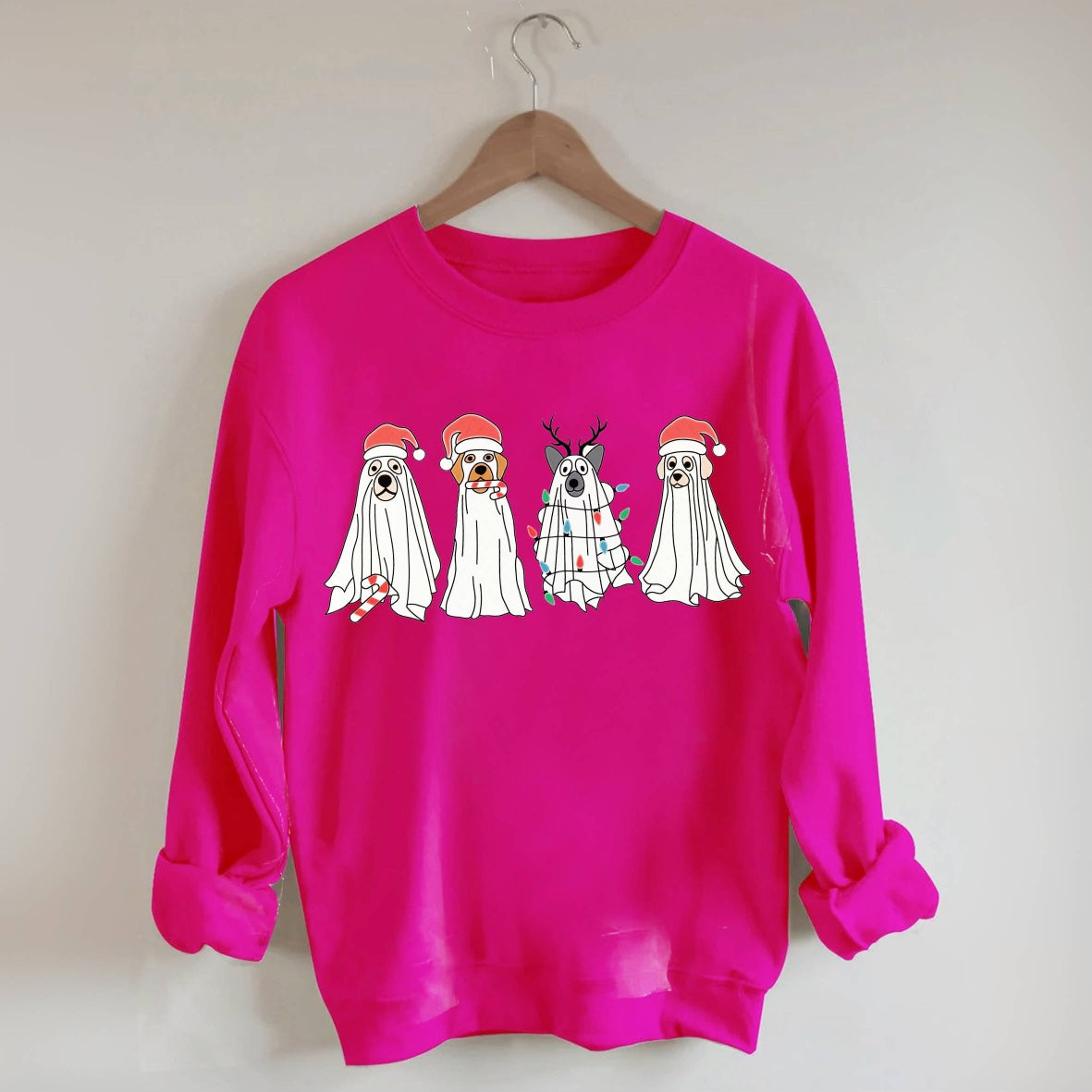 Christmas Ghost Dog Sweatshirt