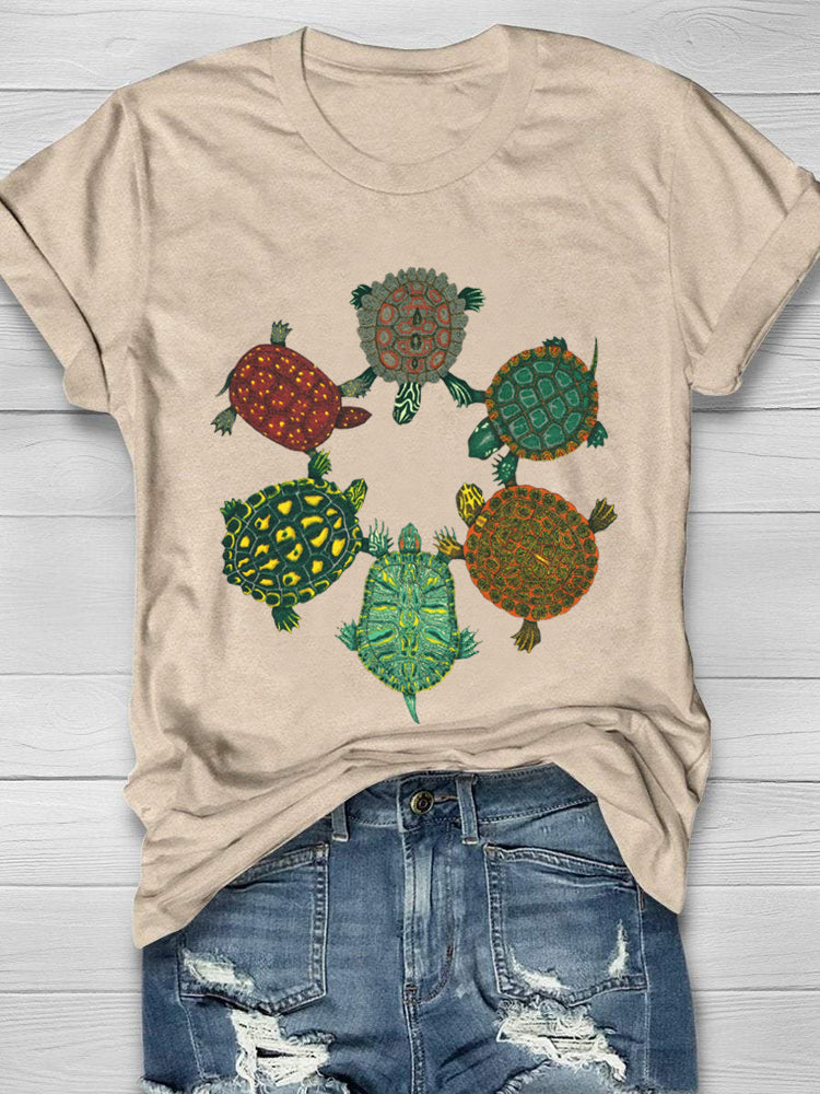 Turtle Circle Adult Sage T-shirt