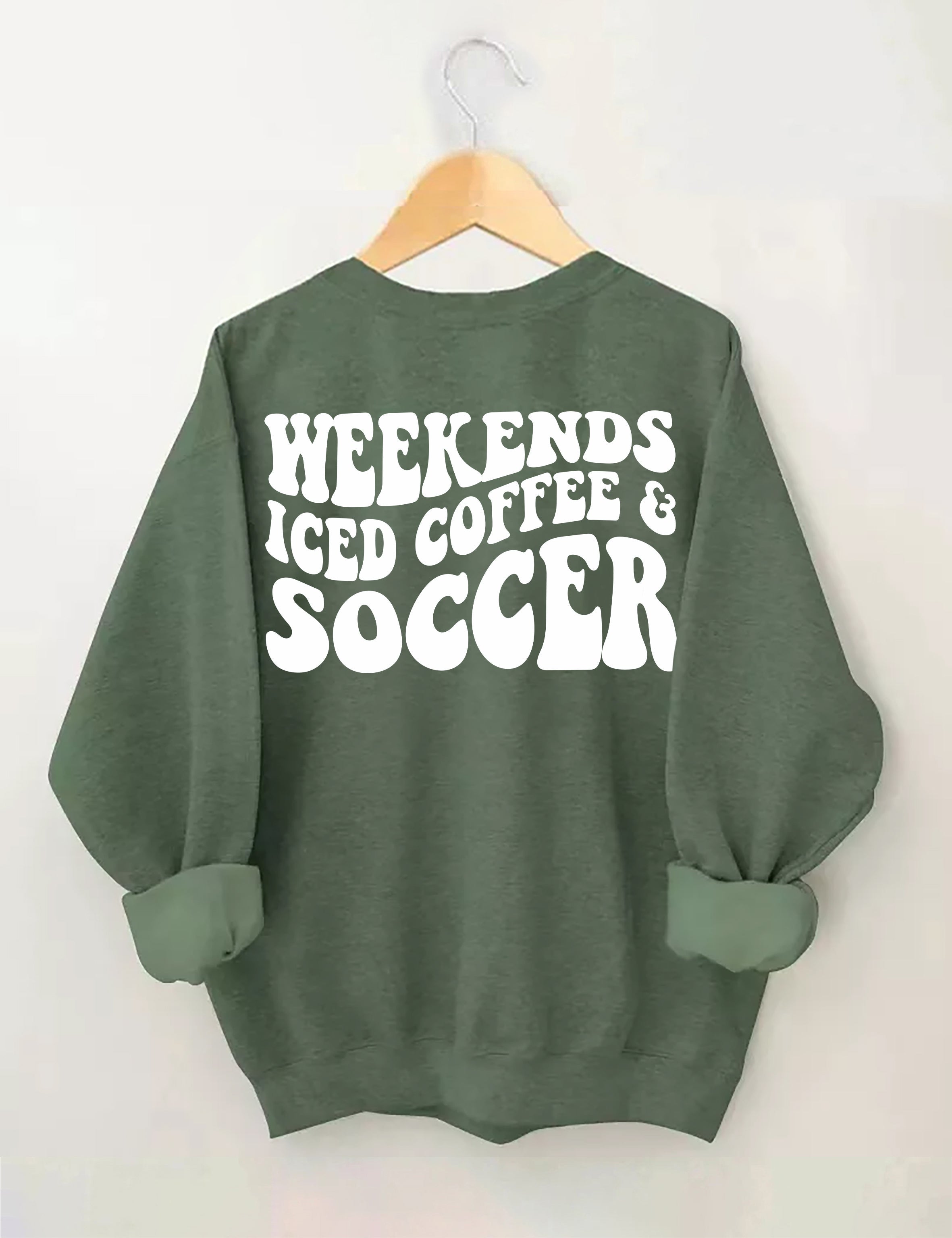 Weekends Iced Coffee Soccer Sweatshirt